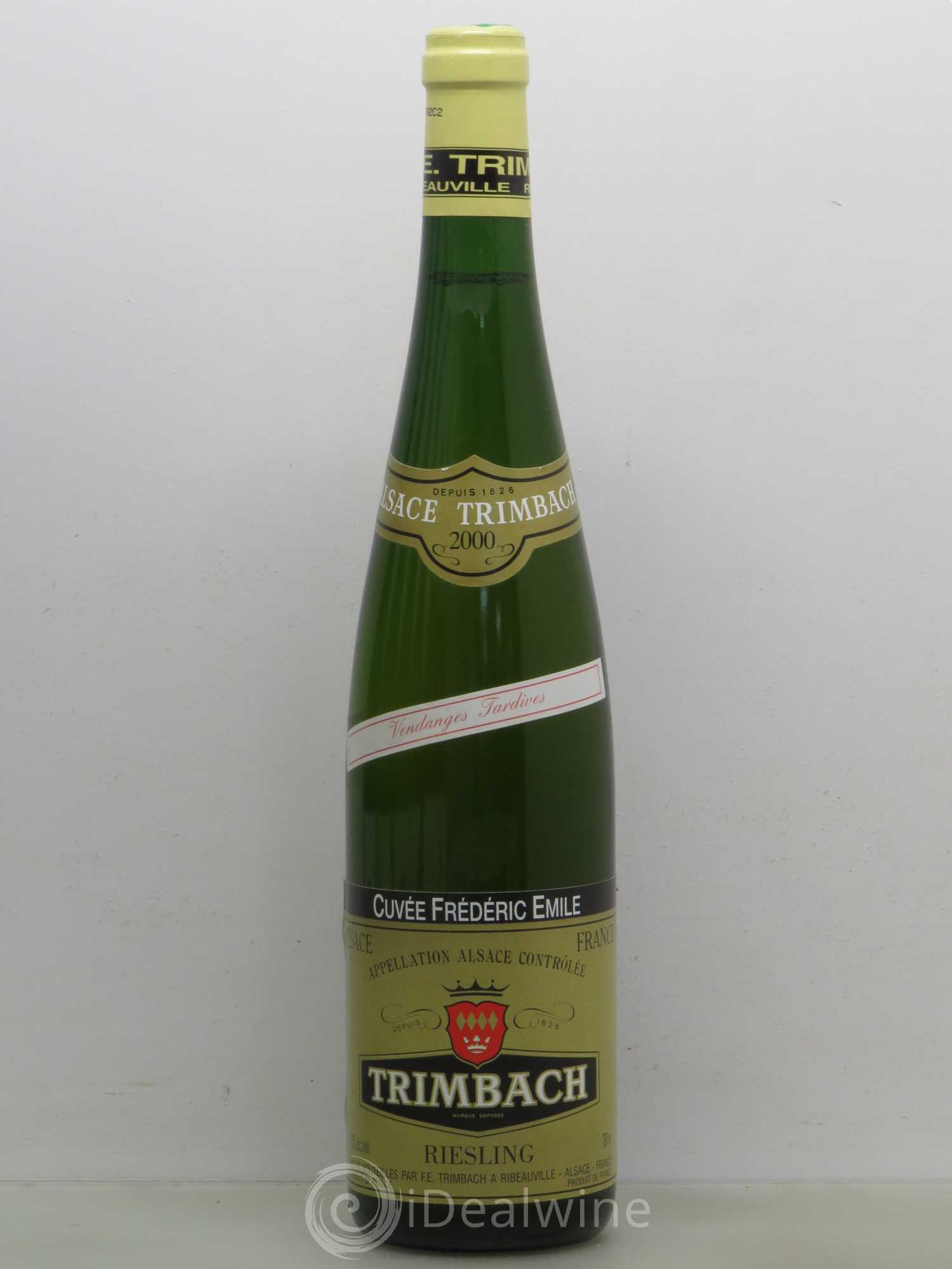 Alsace Riesling Cuvée Frédéric Emile Trimbach (Domaine) Vendanges Tardives 2000 - Lot de 1 bouteille - 0
