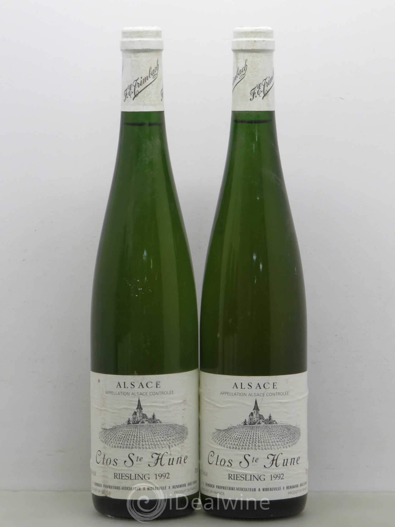 Alsace Riesling Clos Sainte-Hune Trimbach (Domaine) 1992 - Lot de 2 bouteilles - 0
