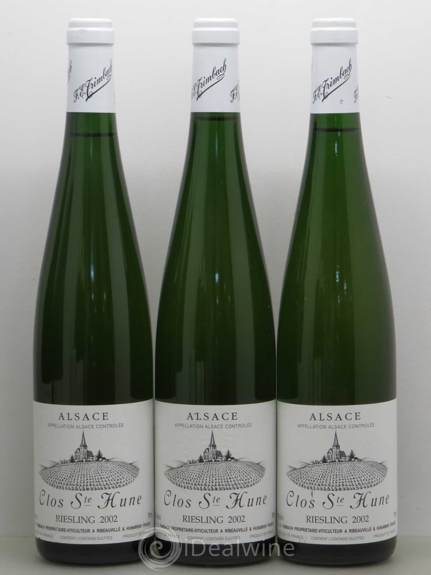 Alsace Riesling Clos Sainte-Hune Trimbach (Domaine) 2002 - Lot de 3 bouteilles - 0
