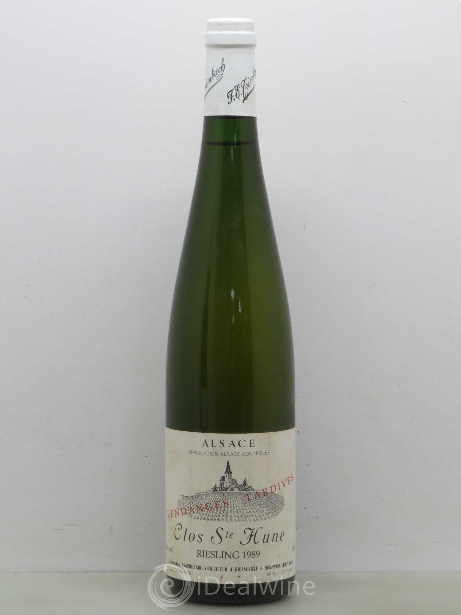 Alsace Riesling Clos Sainte-Hune Trimbach (Domaine) Vendanges Tardives 1989 - Lot de 1 bouteille - 0