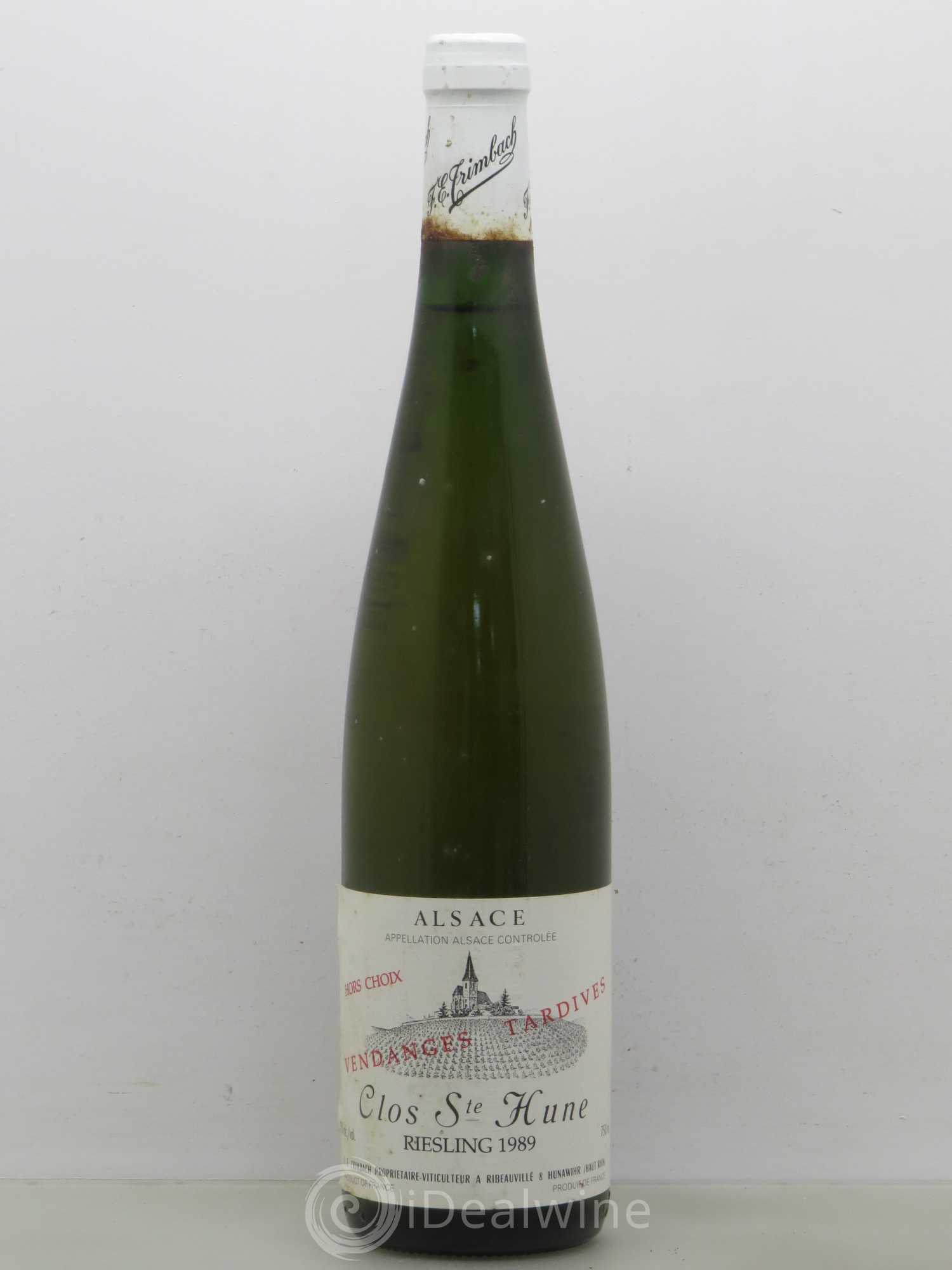 Alsace Riesling Clos Sainte-Hune Trimbach (Domaine) Vendanges Tardives hors choix 1989 - Posten von 1 Flasche - 0