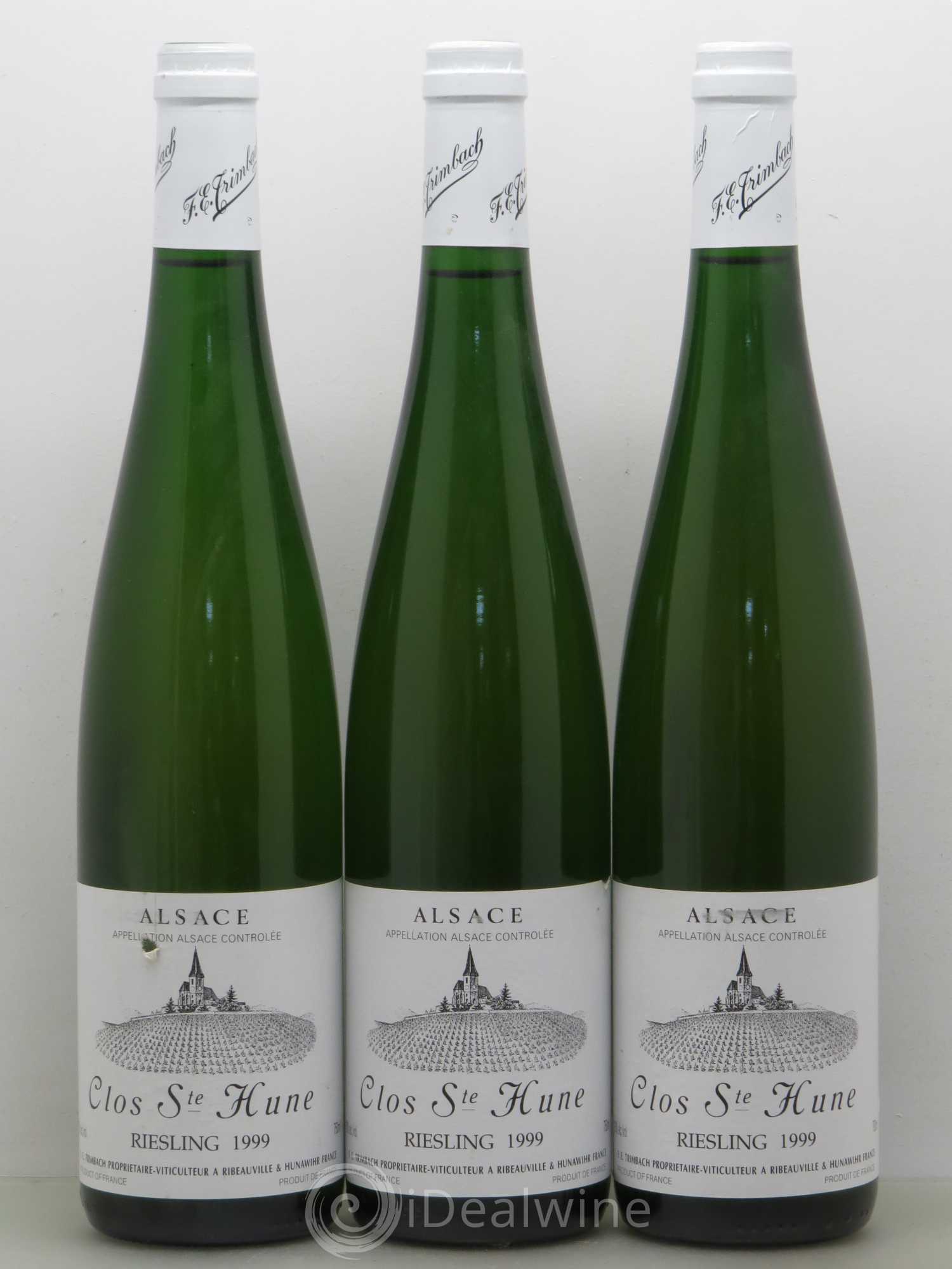 Alsace Riesling Clos Sainte-Hune Trimbach (Domaine) 1999 - Lot de 3 bouteilles - 0
