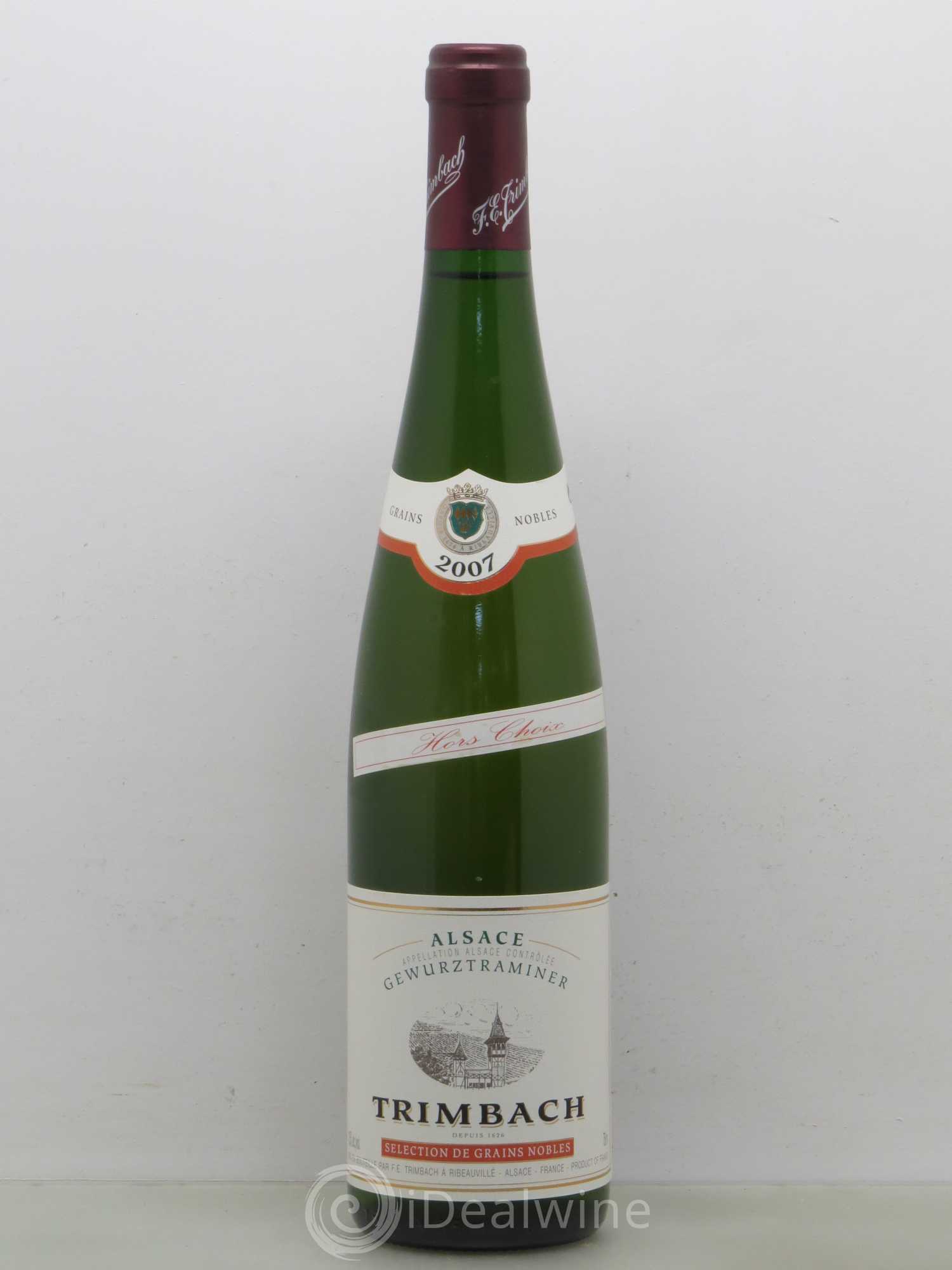 Alsace Gewurztraminer Sélection de Grains Nobles Trimbach (Domaine) Hors Choix 2007 - Lot de 1 bouteille - 0