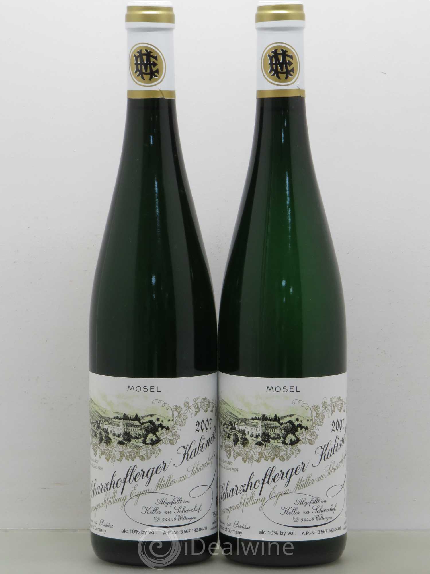 Riesling Scharzhofberger Kabinett Egon Muller .04 2007 - Lot de 2 bouteilles - 0