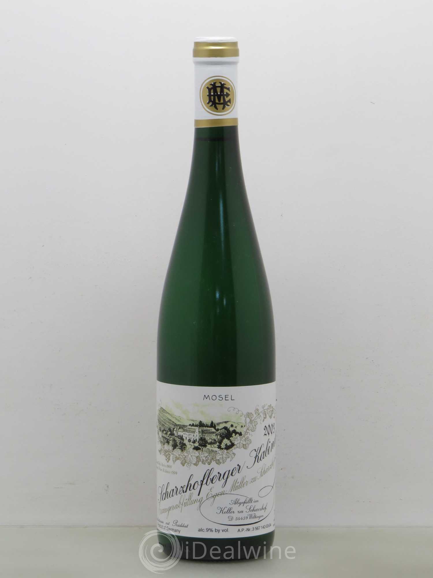 Riesling Scharzhofberger Kabinett Egon Muller .03 2003 - Posten von 1 Flasche - 0