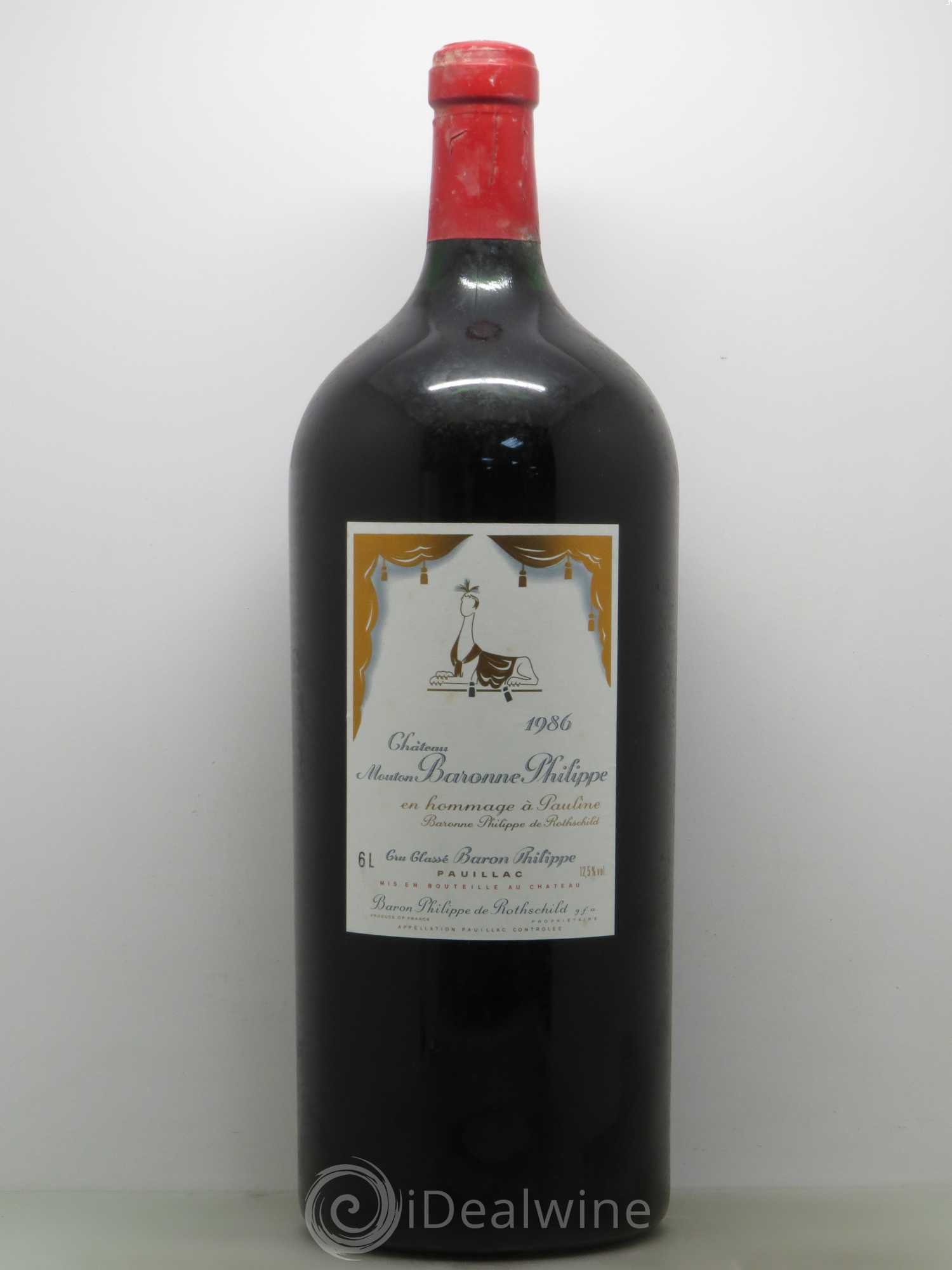 Château d' Armailhac - Mouton Baron(ne) Philippe 5ème Grand Cru Classé 1986 - Lot de 1 impériale - 0