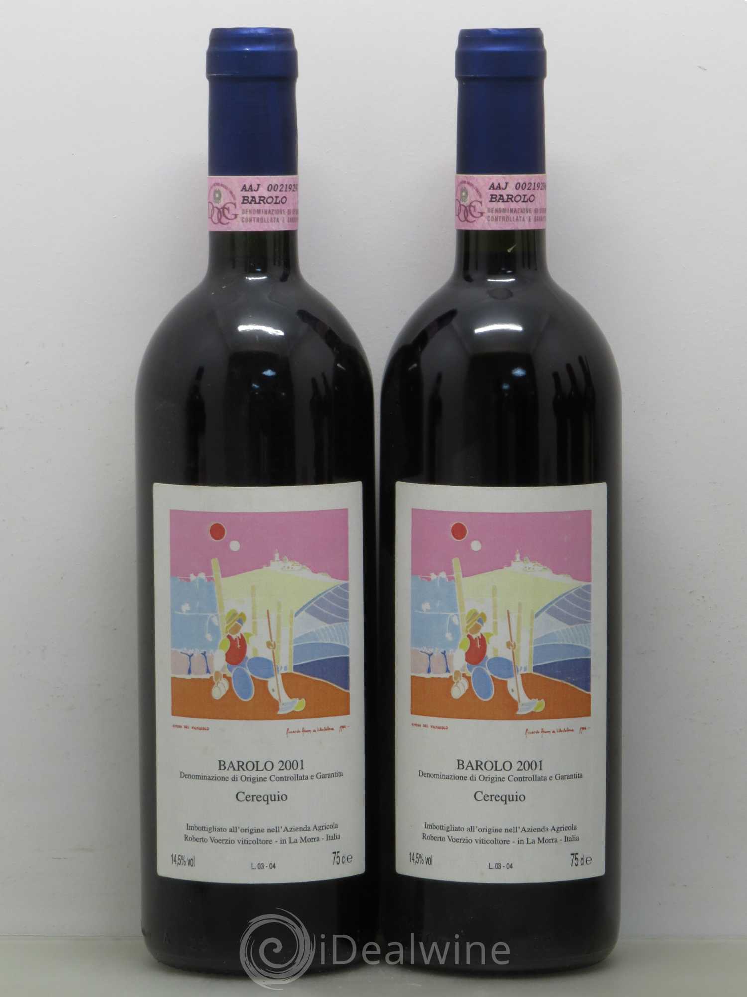 Barolo DOCG Cerequio Roberto Voerzio 2001 - Lot de 2 bouteilles - 0