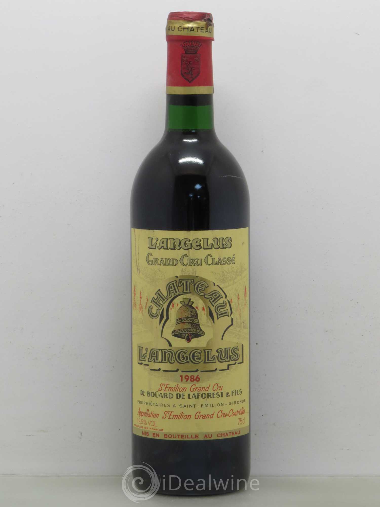 Château Angélus 1er Grand Cru Classé A 1986 - Lot de 1 bouteille - 0