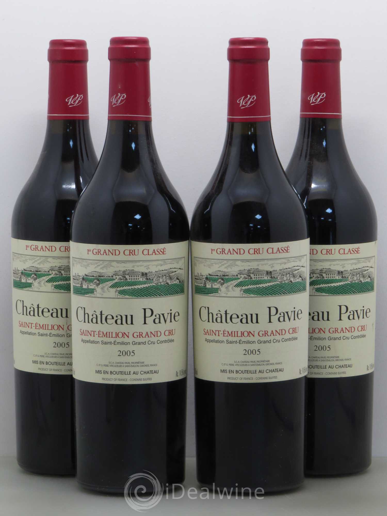 Château Pavie 1er Grand Cru Classé A 2005 - Lot de 4 bouteilles - 0