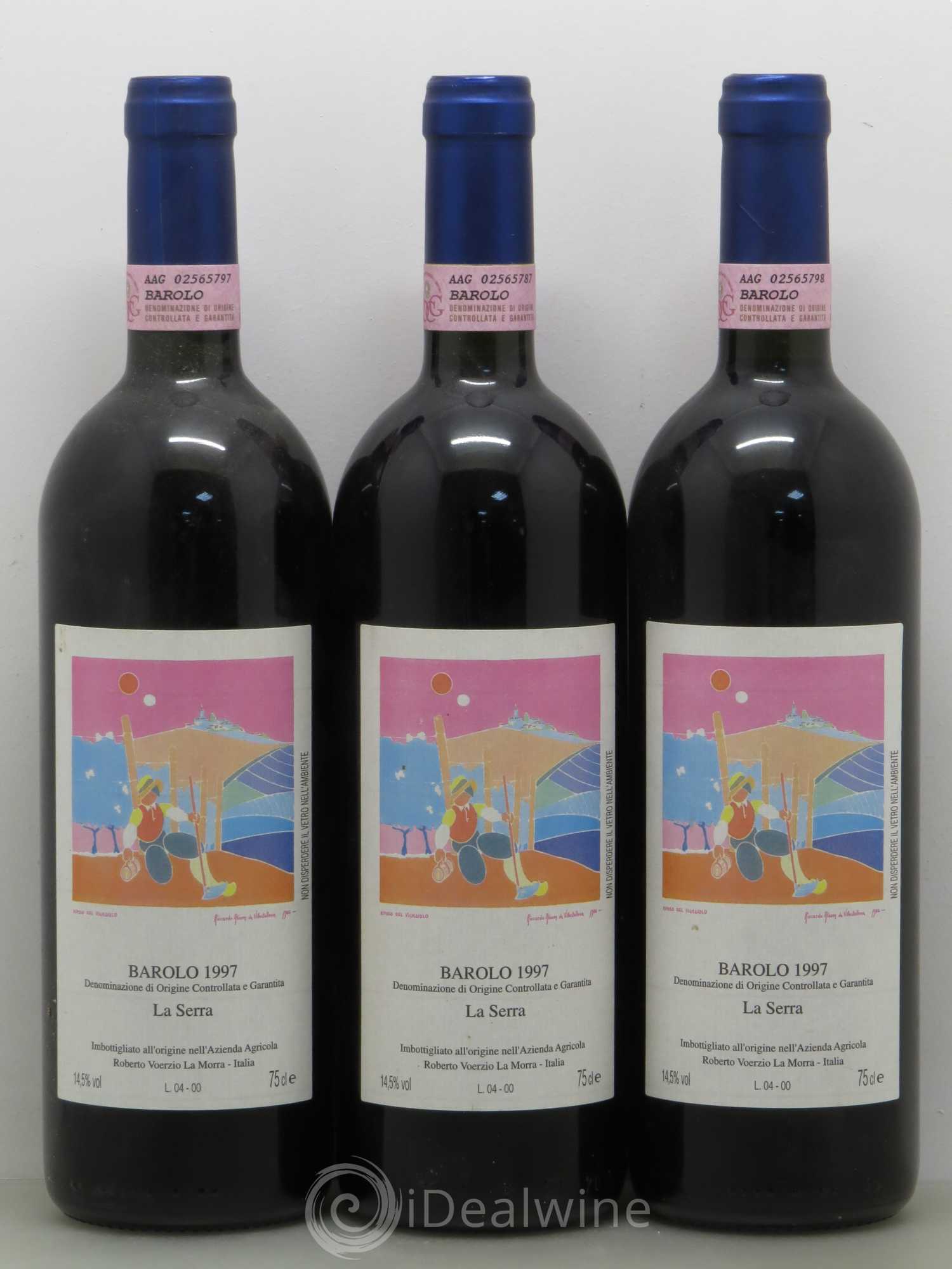Barolo DOCG La Serra Roberto Voerzio 1997 - Lot de 3 bouteilles - 0