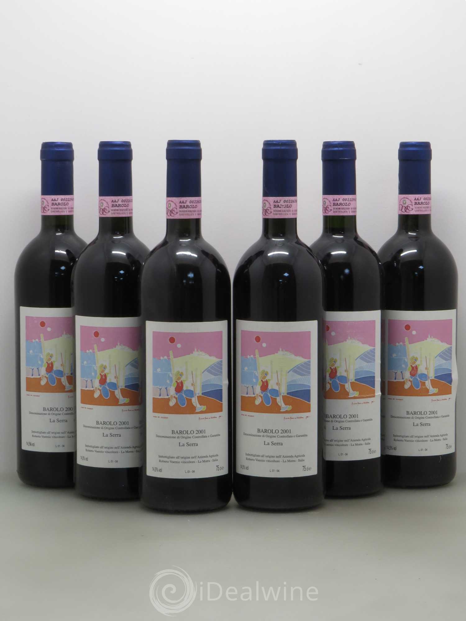 Barolo DOCG La Serra Roberto Voerzio 2001 - Lot de 6 bouteilles - 0