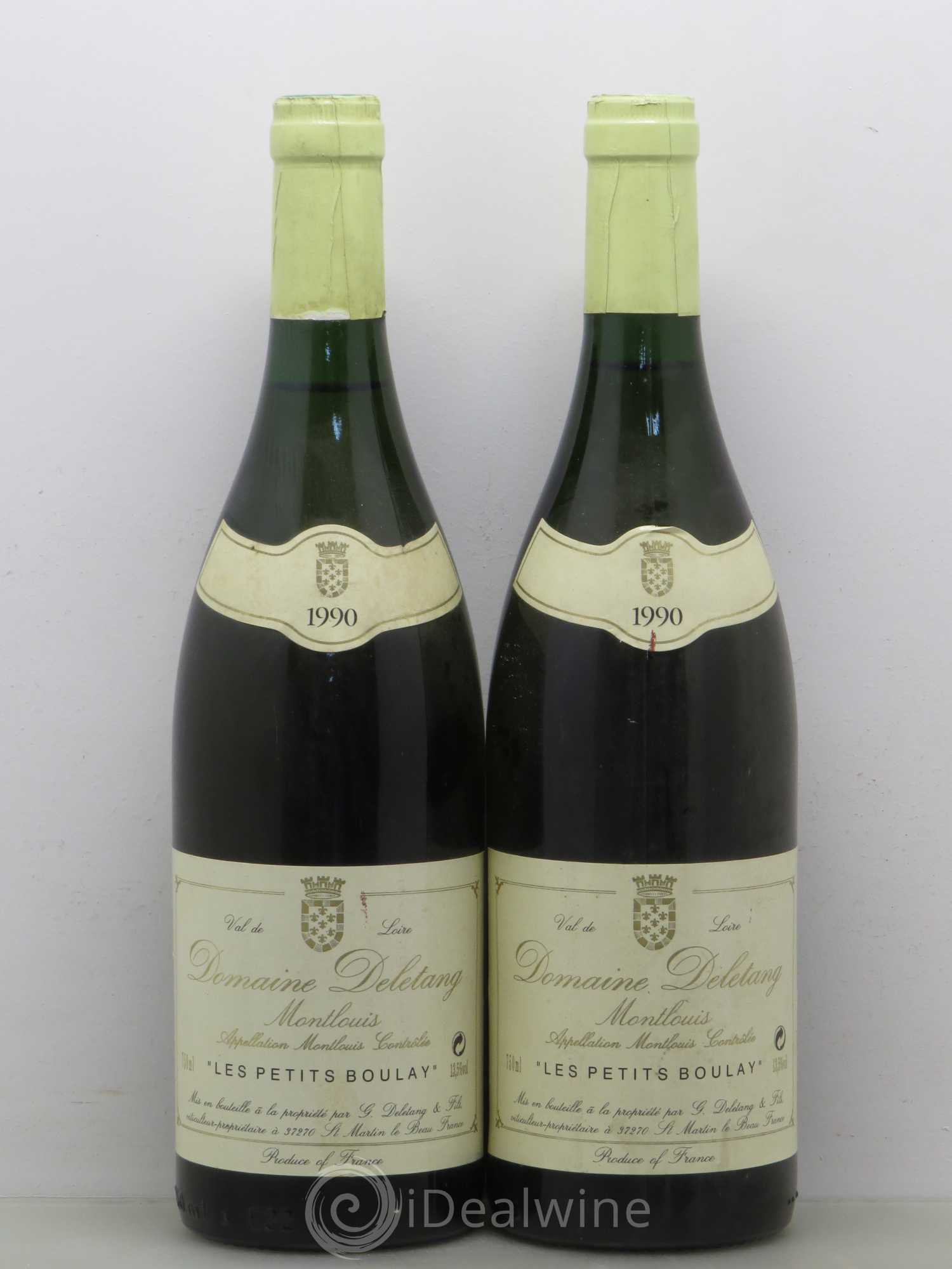Montlouis-sur-Loire Les Petits Boulay Domaine Deletang 1990 - Posten von 2 Flaschen - 0