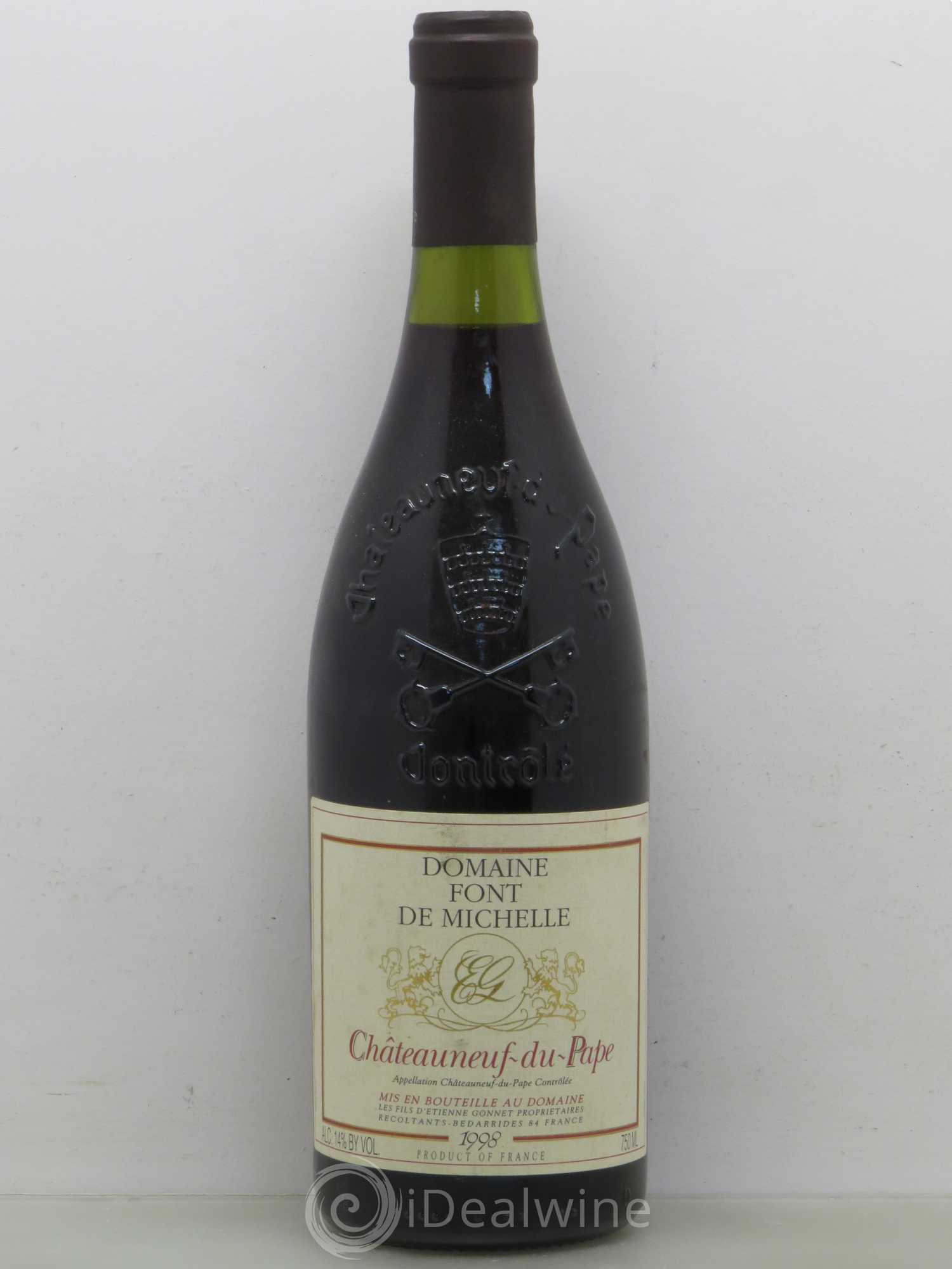 Châteauneuf-du-Pape Domaine Font de Michelle Famille Gonnet 1998 - Lot de 1 bouteille - 0