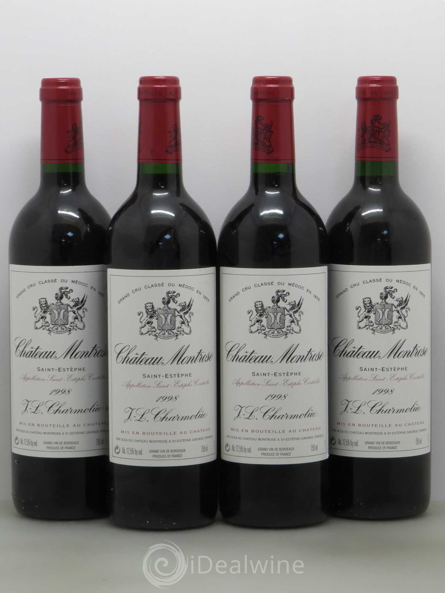 Château Montrose 2ème Grand Cru Classé 1998 - Lot de 4 bouteilles - 0