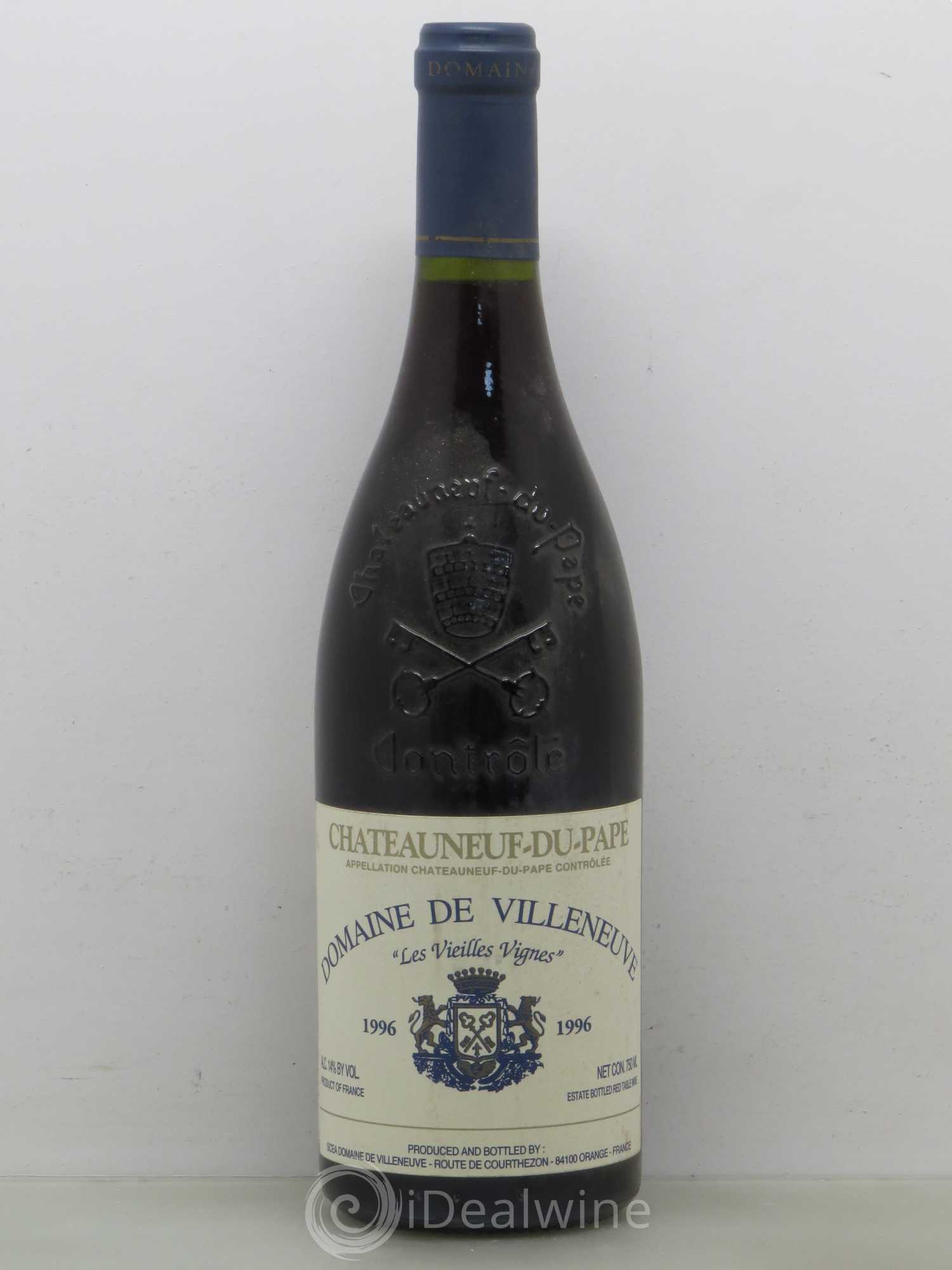 Châteauneuf-du-Pape Vieilles Vignes Domaine De Villeneuve 1996 - Posten von 1 Flasche - 0