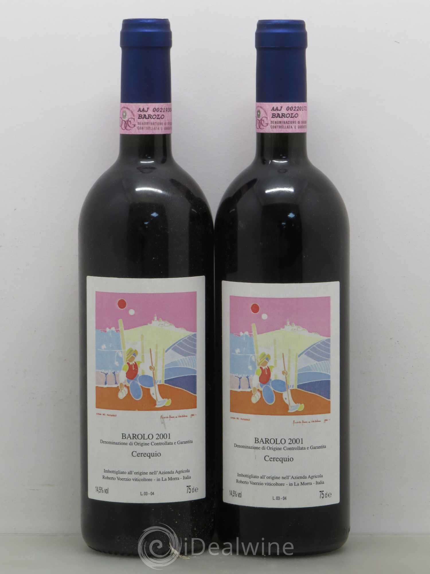Barolo DOCG Cerequio Roberto Voerzio 2001 - Lot de 2 bouteilles - 0