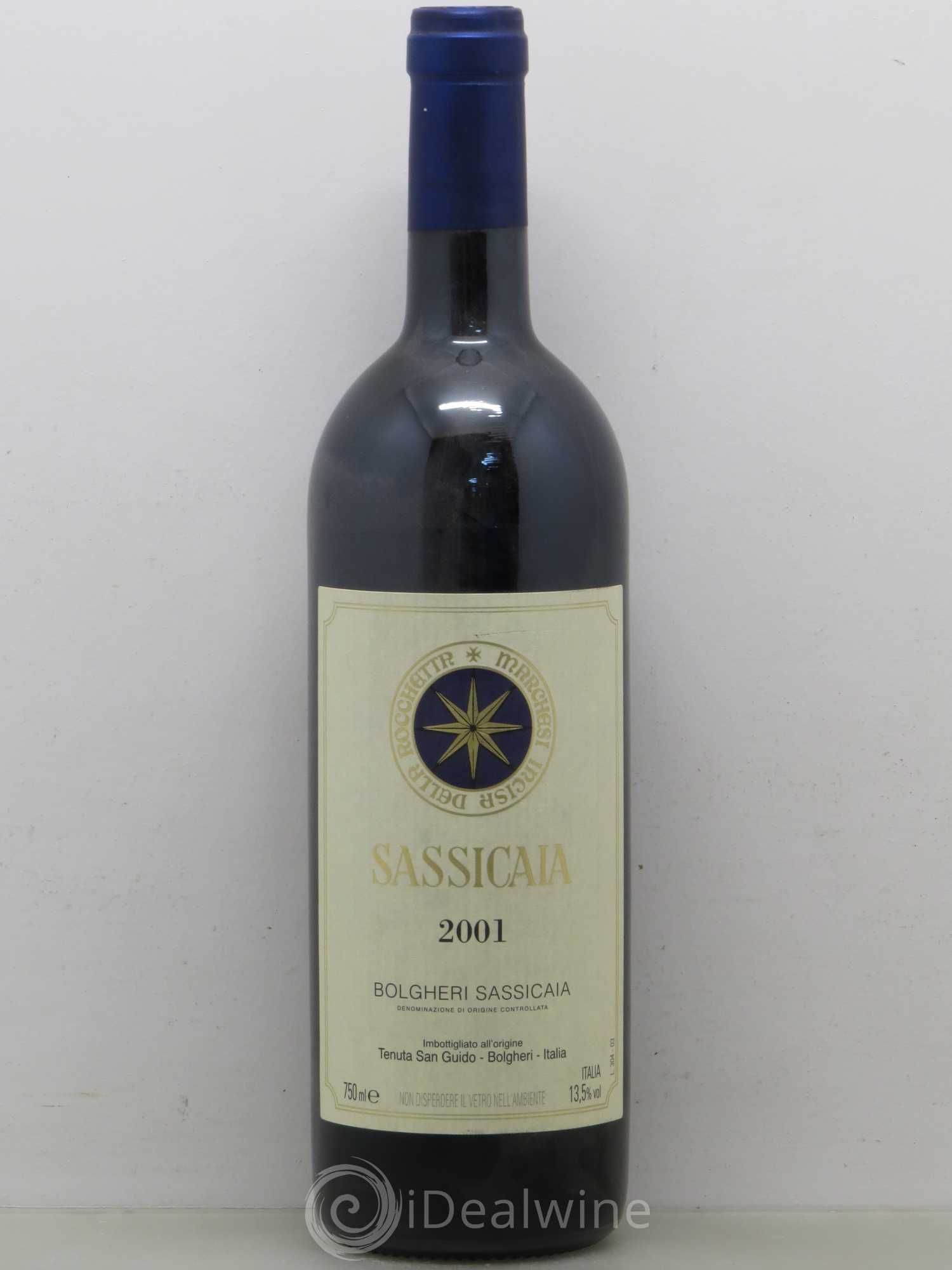 Bolgheri DOC Sassicaia Tenuta San Guido 2001 - Lot de 1 bouteille - 0