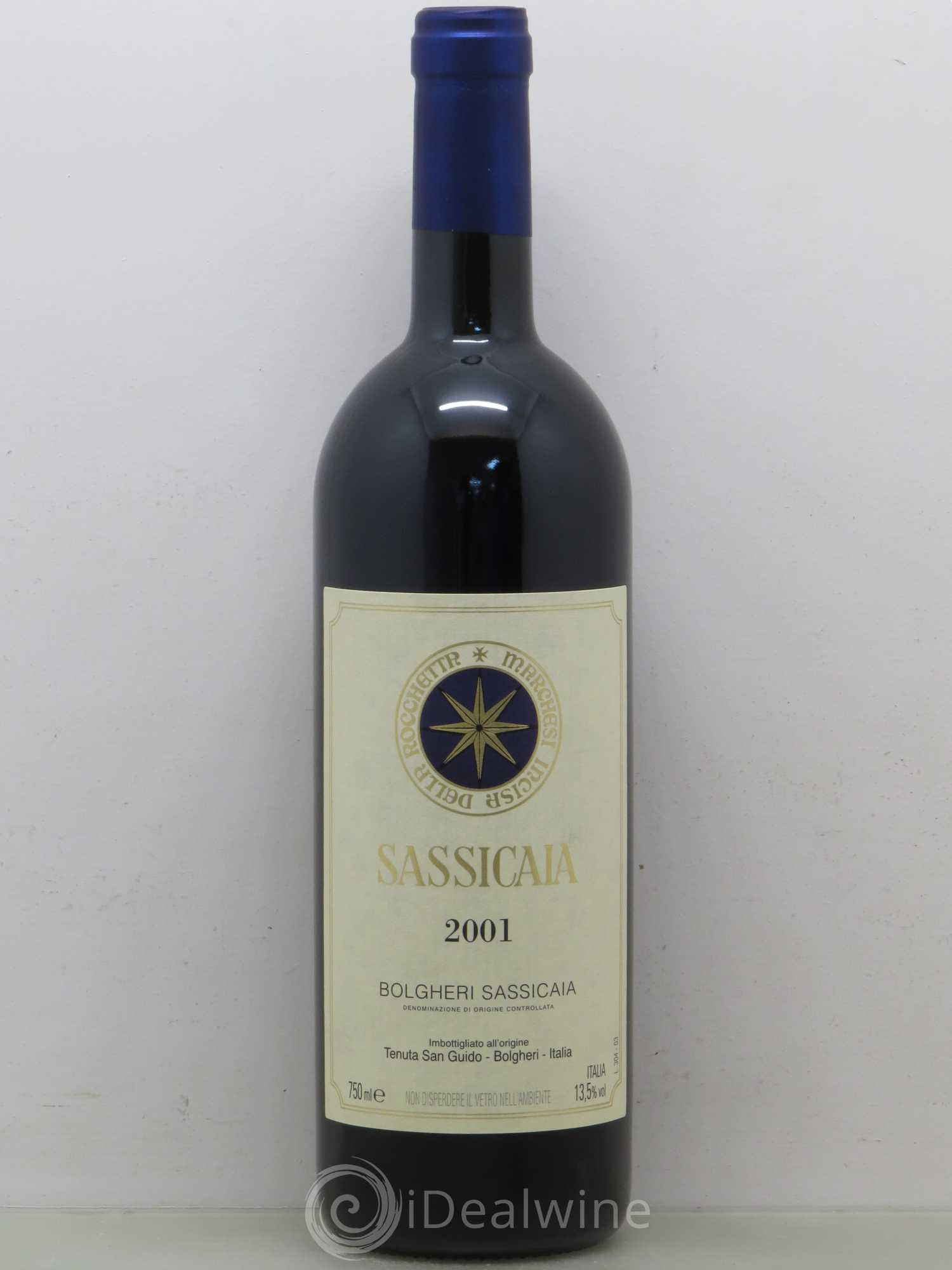 Bolgheri DOC Sassicaia Tenuta San Guido 2001 - Lot de 1 bouteille - 0