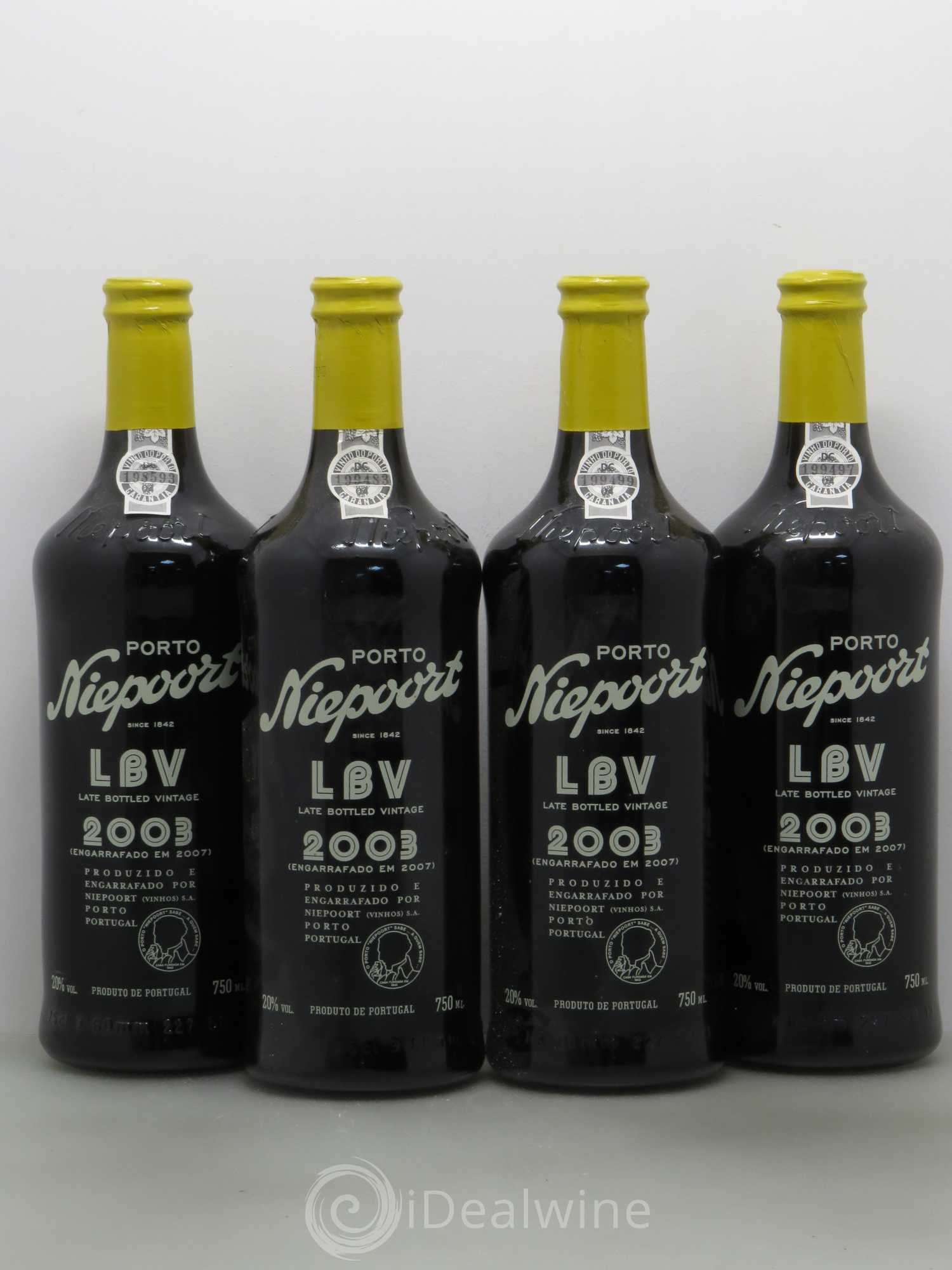 Porto Late Bottled vintage Porto Niepoort 2003 - Posten von 4 Flaschen - 0