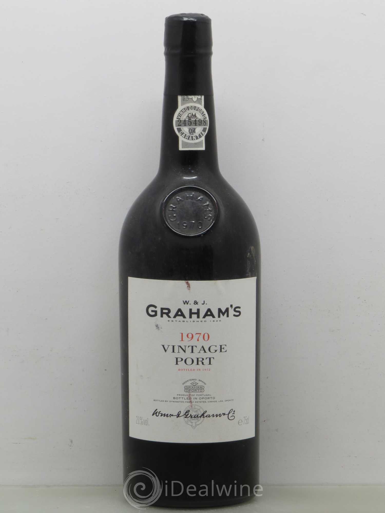 Porto W&J Graham' Vintage 1970 - Lot de 1 bouteille - 0