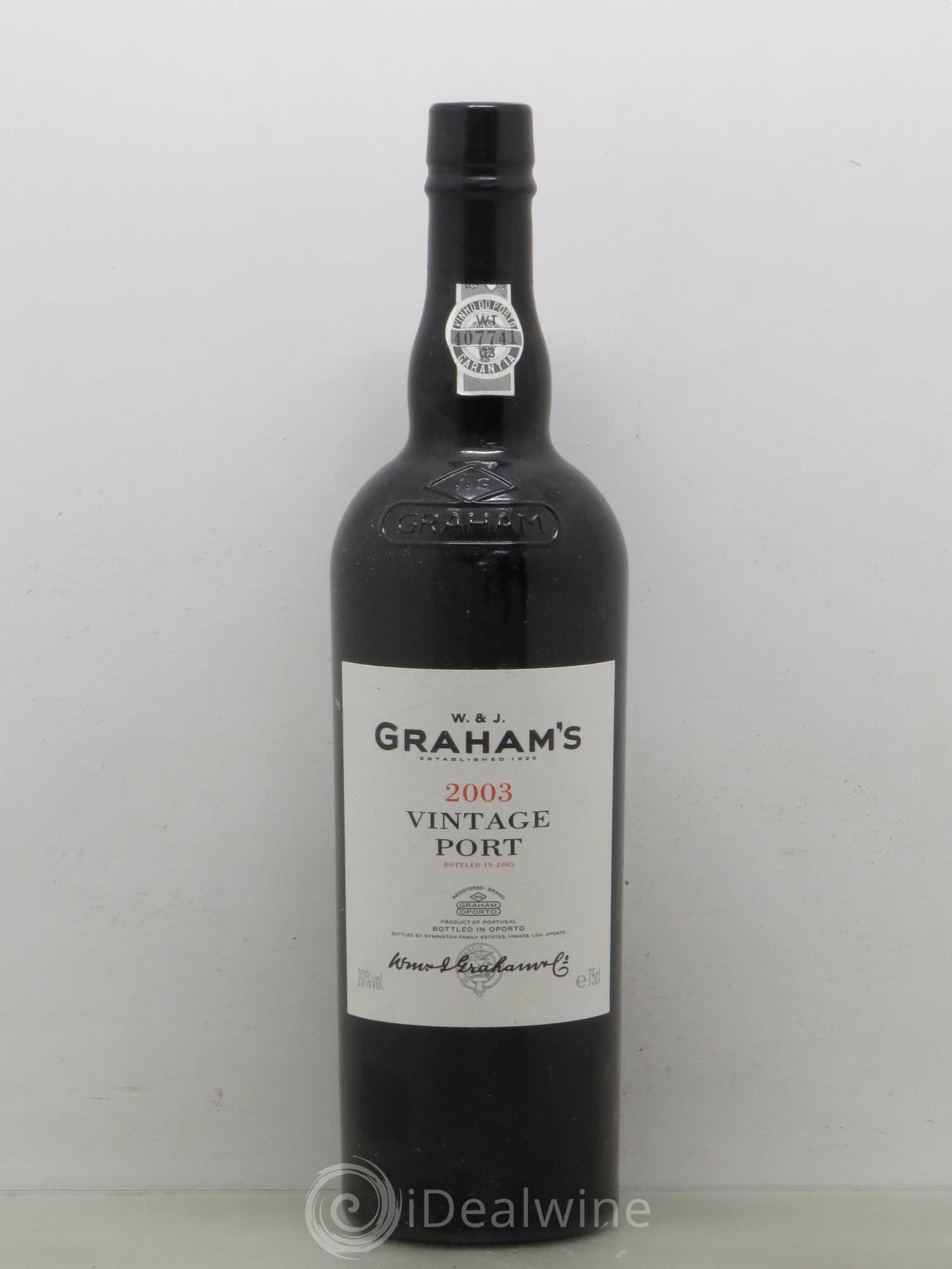 Porto W&J Graham' Vintage 2003 - Lot de 1 bouteille - 0