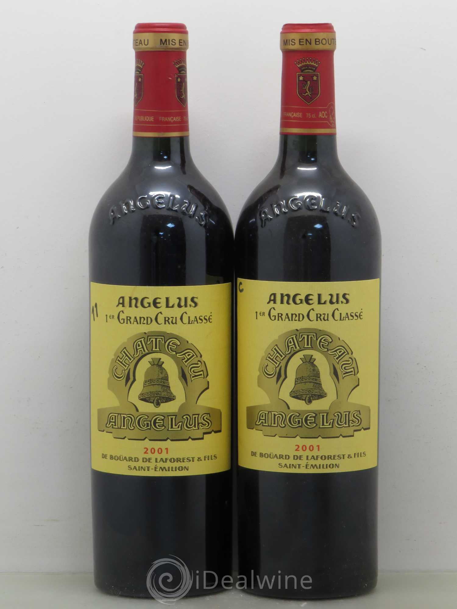 Château Angélus 1er Grand Cru Classé A 2001 - Lot de 2 bouteilles - 0