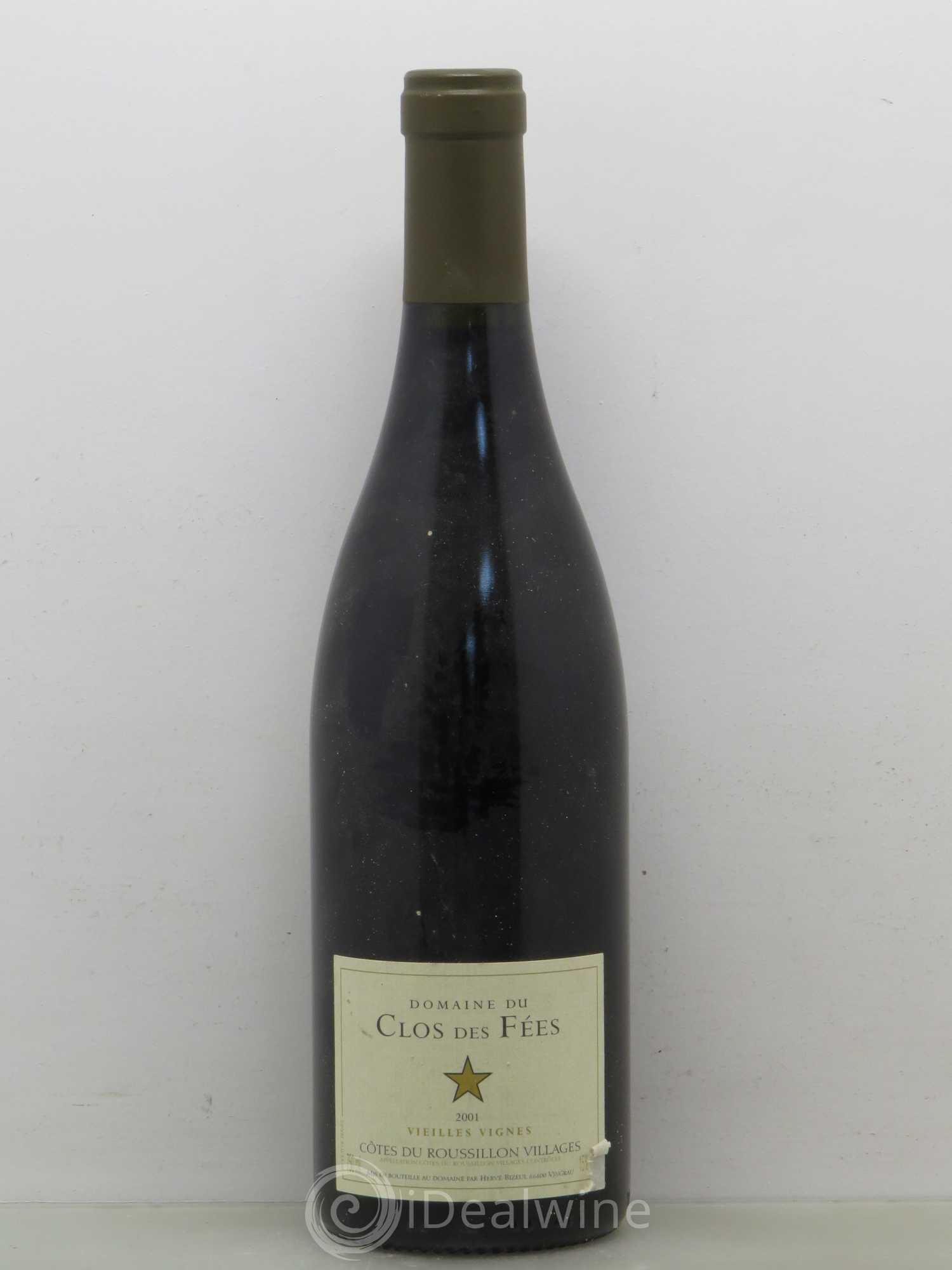 Côtes du Roussillon Villages Clos des Fées Vieilles vignes Hervé Bizeul 2001 - Lot de 1 bouteille - 0