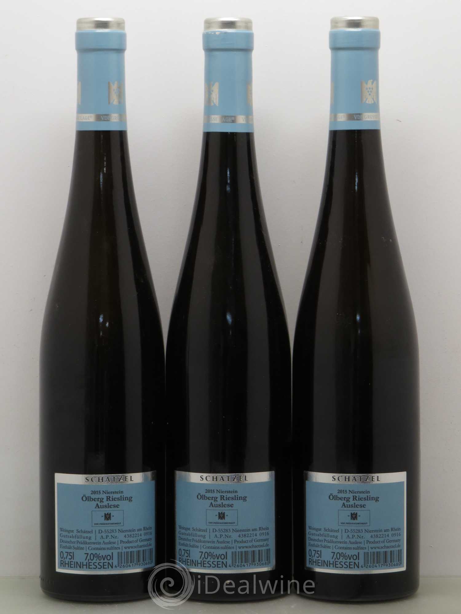 Allemagne Mosel-Saar Schätzel Olberg Riesling Auslese 2015 - Posten von 3 Flaschen - 1
