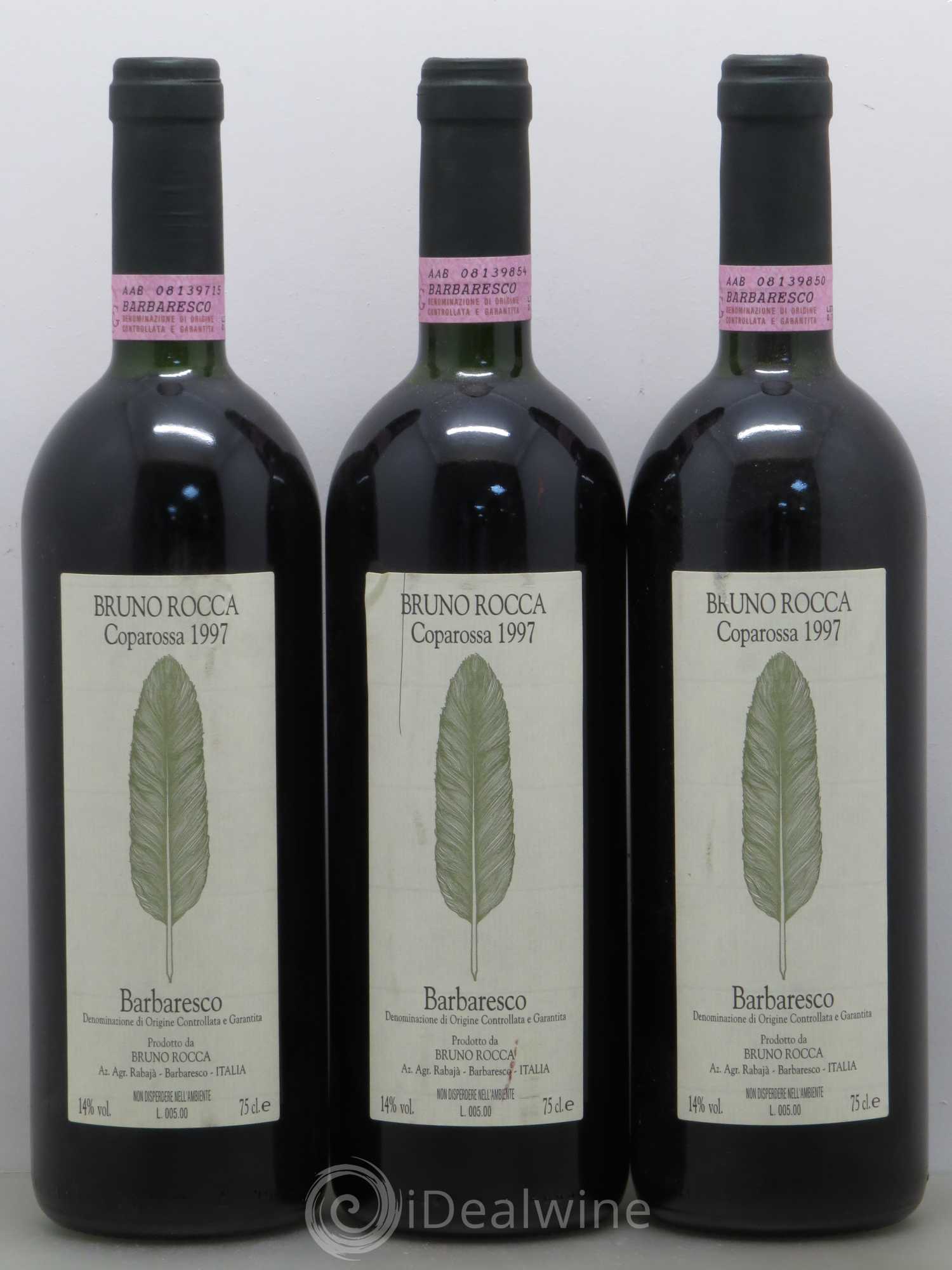 Barbaresco DOCG Coparossa Bruno Rocca 1997 - Posten von 3 Flaschen - 0