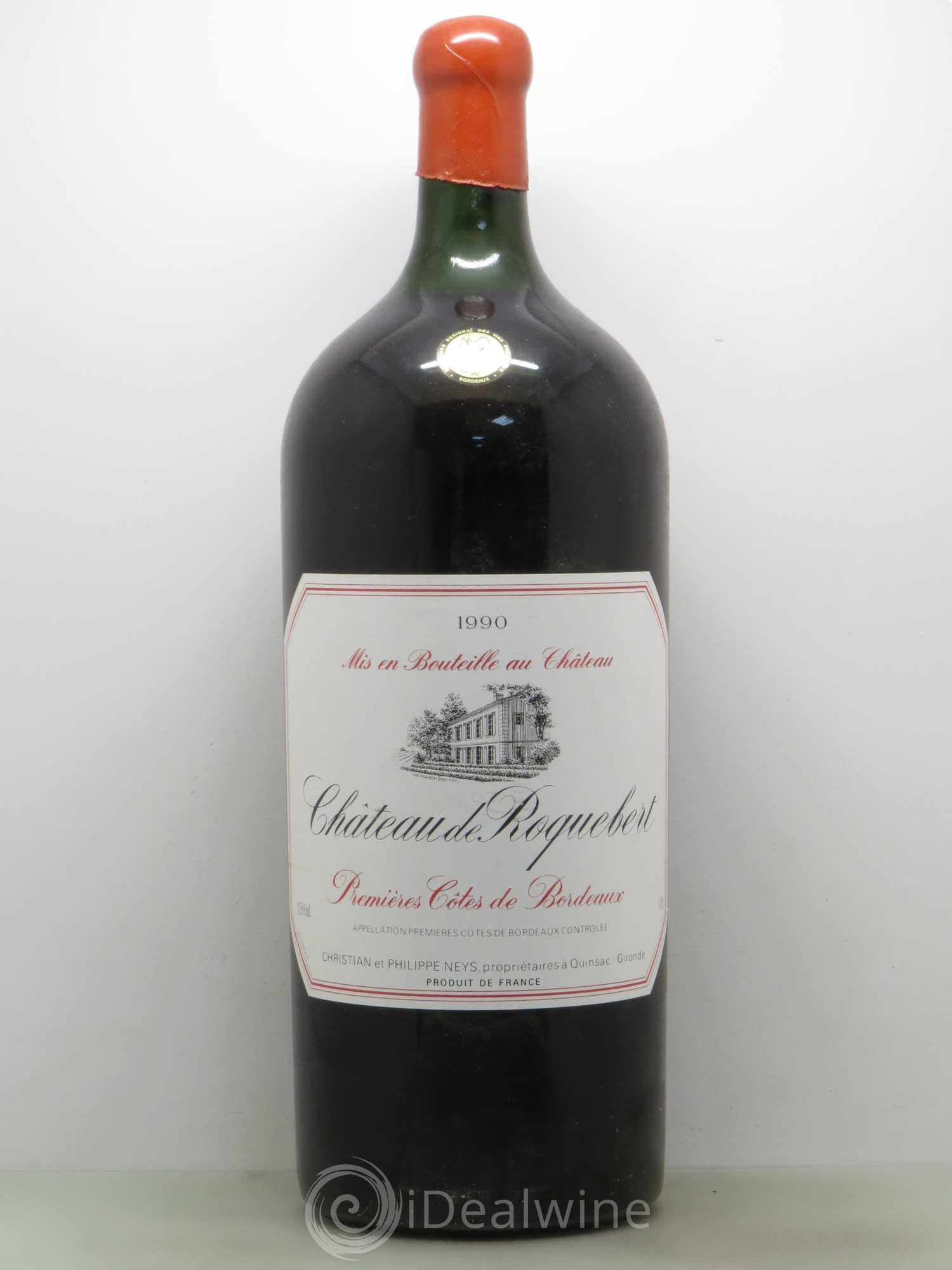 Bordeaux Roquebert Premieres Côtes De Bordeaux 1990 - Posten von 1 Imperiale - 0