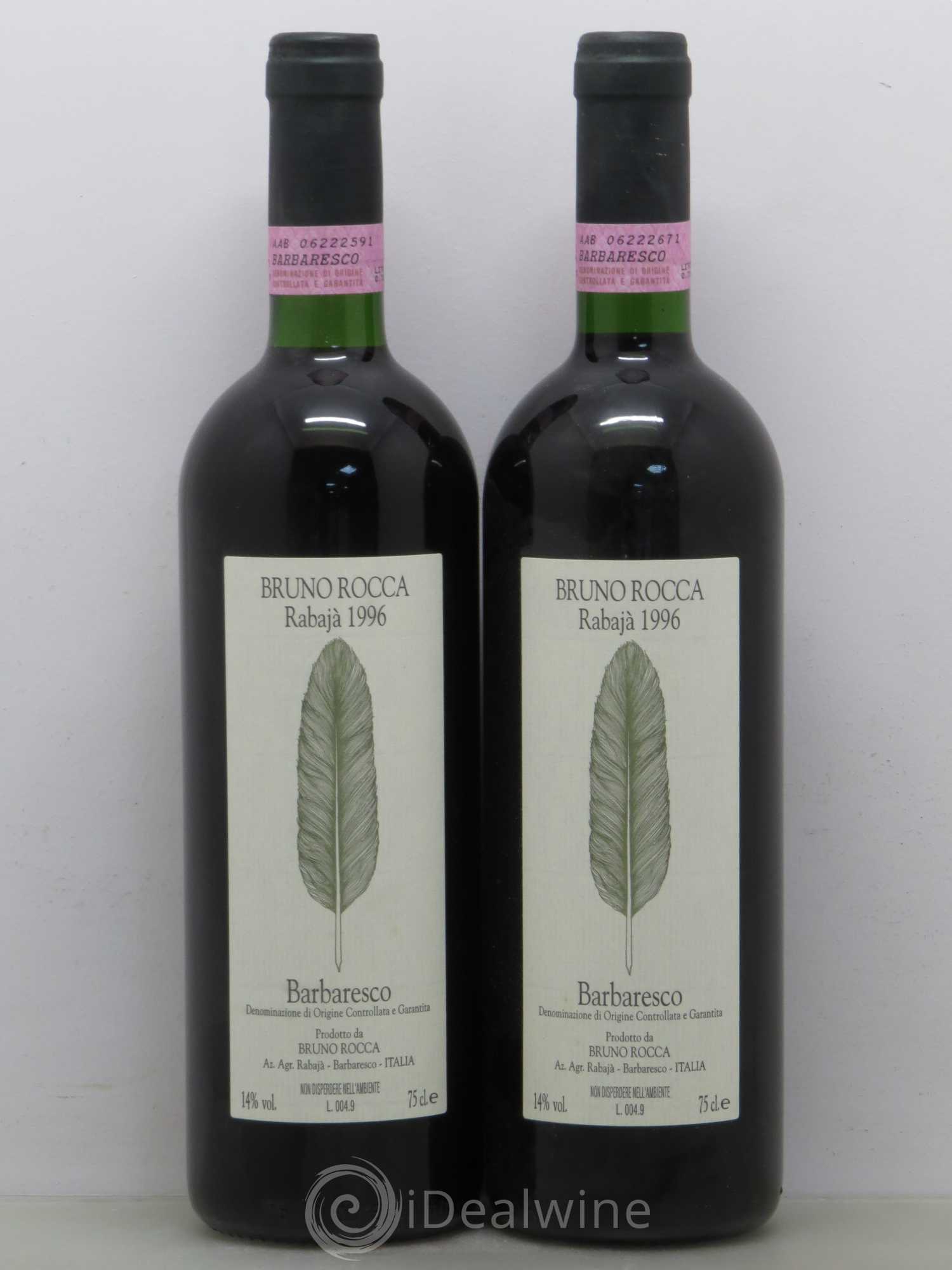 Barbaresco DOCG Rocca Bruno Rabaja 1996 - Lot of 2 bottles - 0