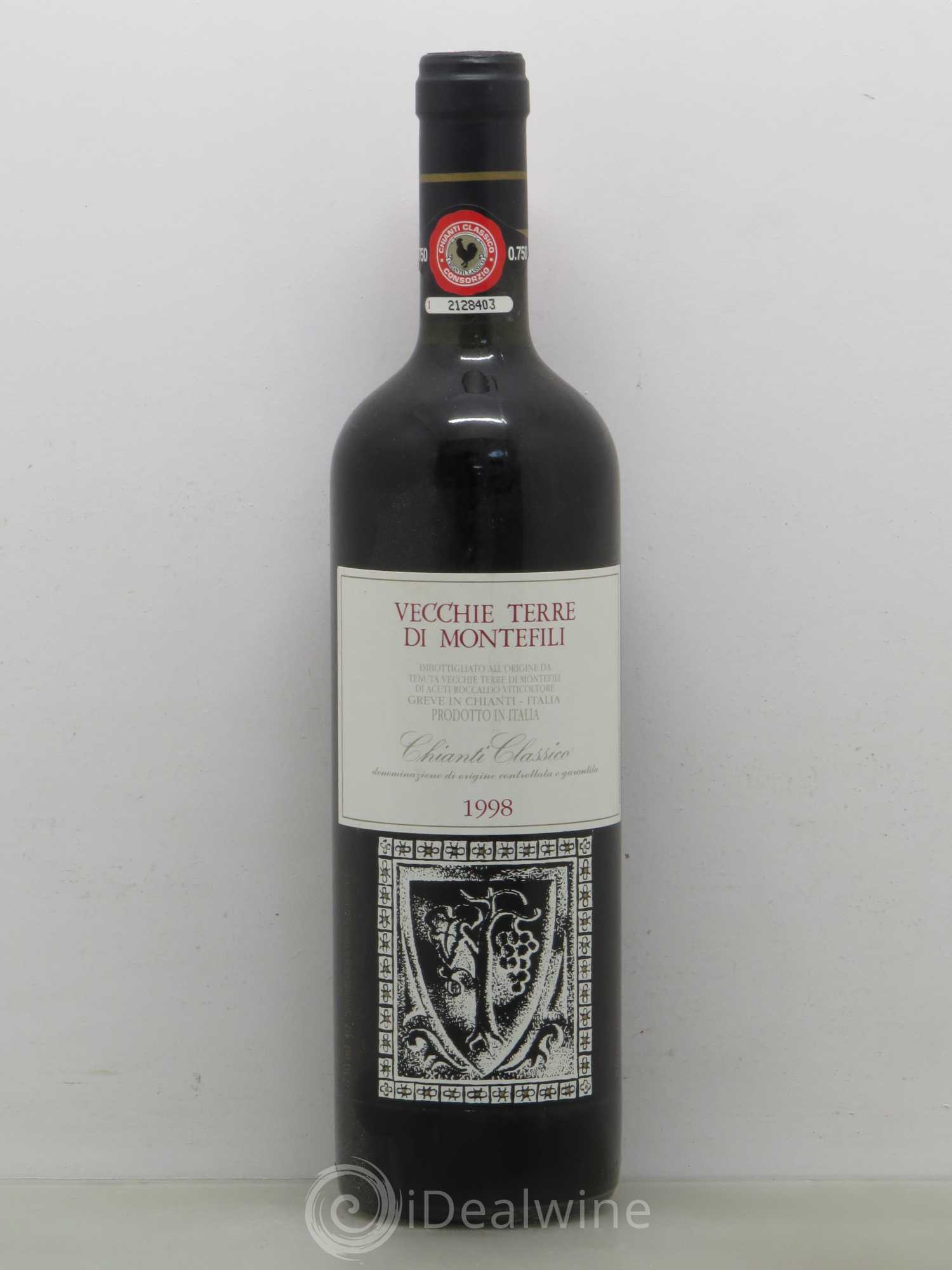 Chianti Classico DOCG Tenuta Vecchie terre di Montefili 1998 - Posten von 1 Flasche - 0