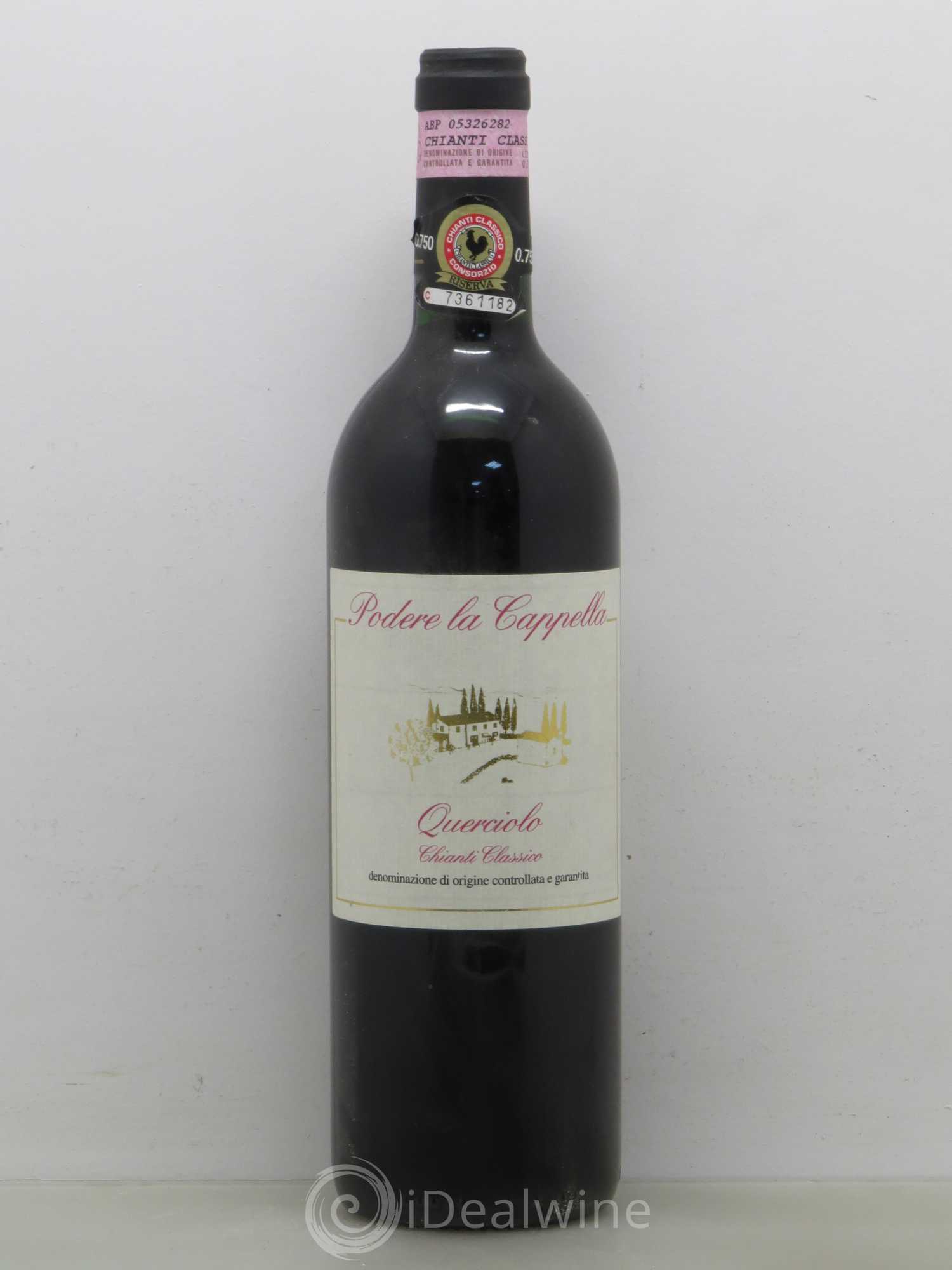 Chianti Classico DOCG Querciolo Podere La Cappella Chianti Classico Riserva 1998 - Lotto di 1 bottiglia - 0