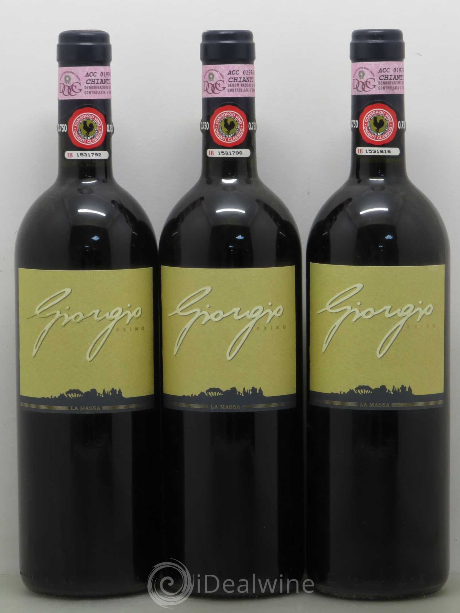 Chianti Classico DOCG Giorgio Primo La Massa 2001 - Lot of 3 bottles - 0