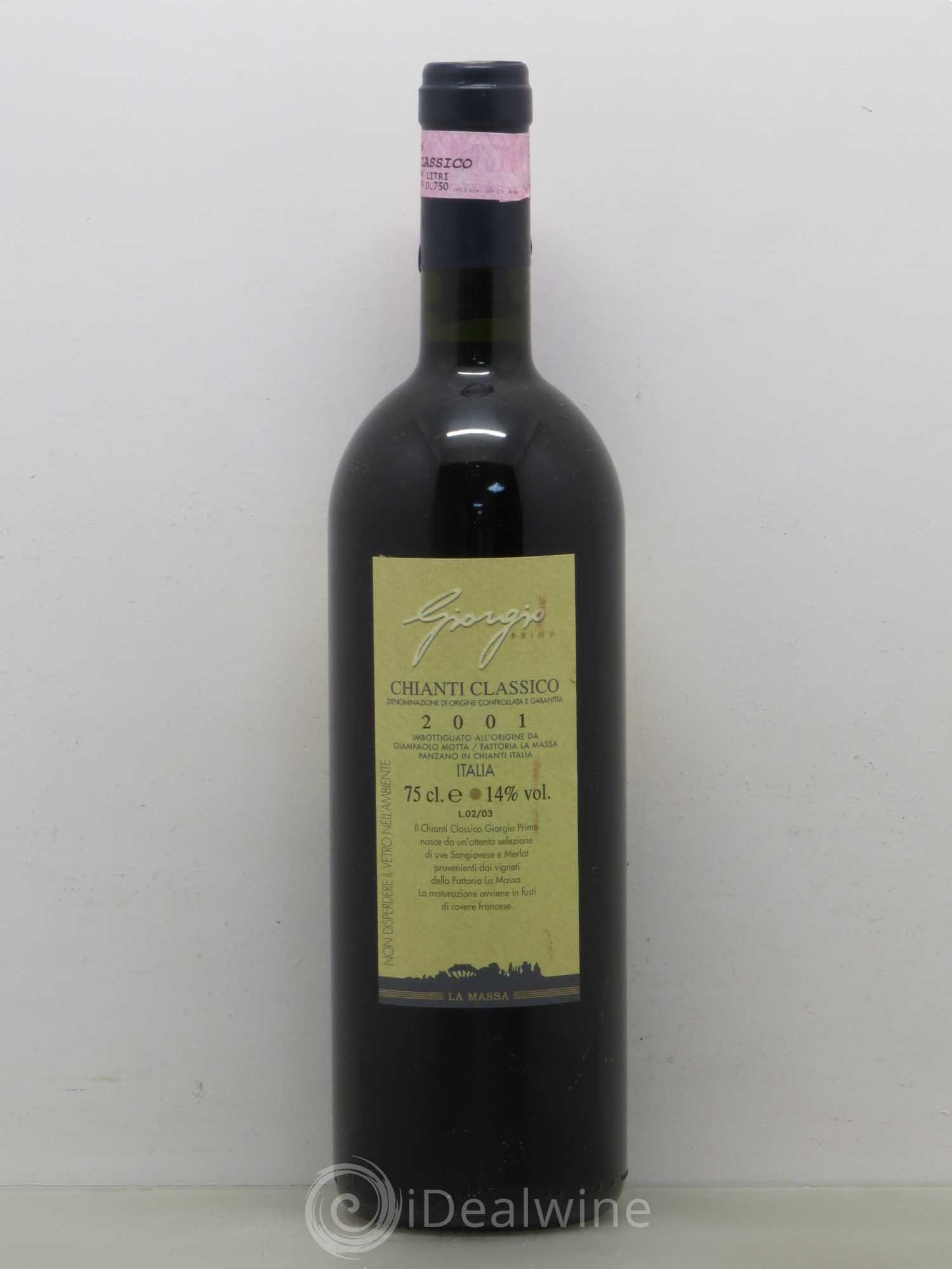 Chianti Classico DOCG Giorgio Primo La Massa 2001 - Posten von 1 Flasche - 1