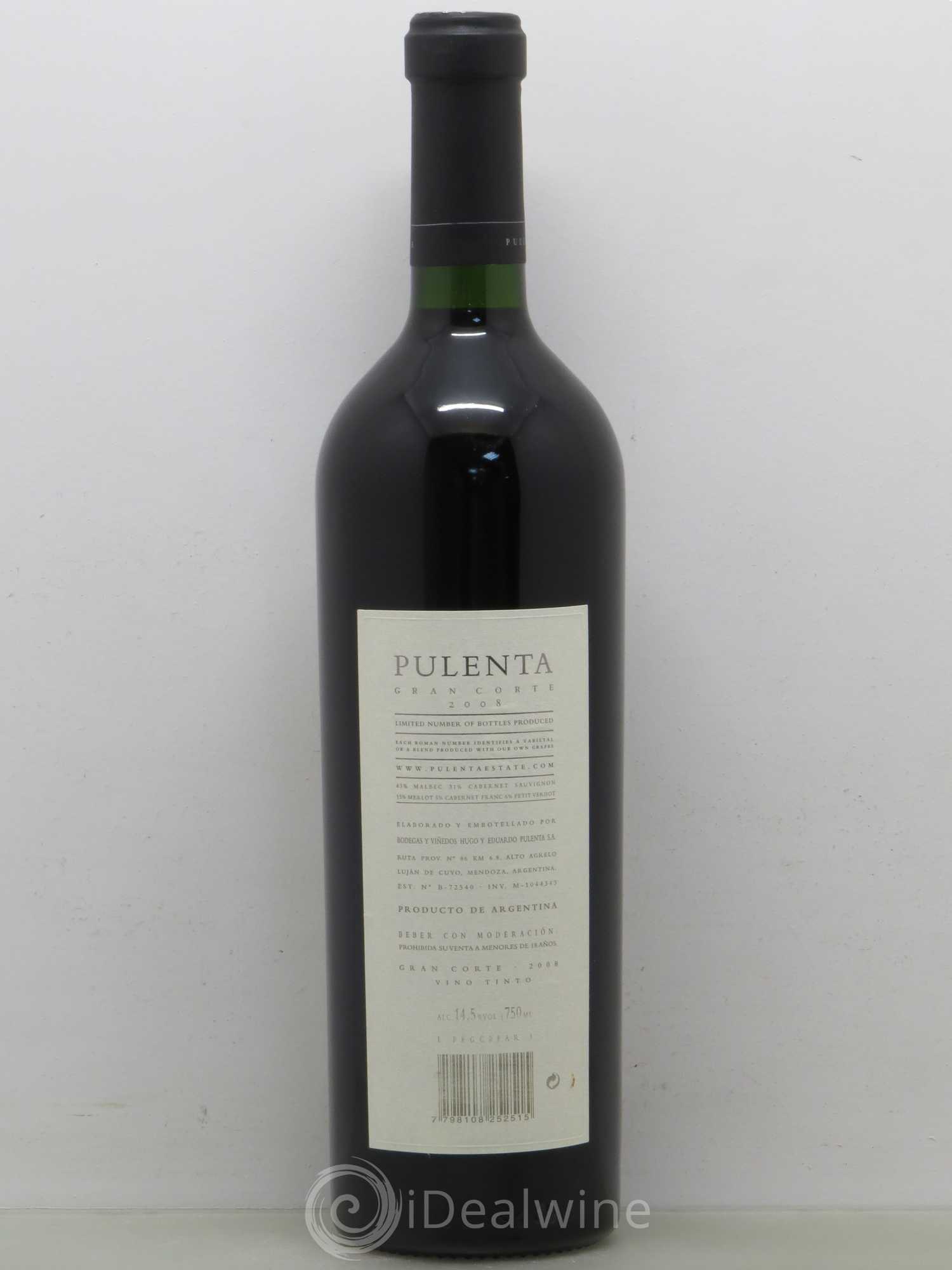 Mendoza VII Gran Corte Mendoza Pulenta Estates 2008 - Posten von 1 Flasche - 1
