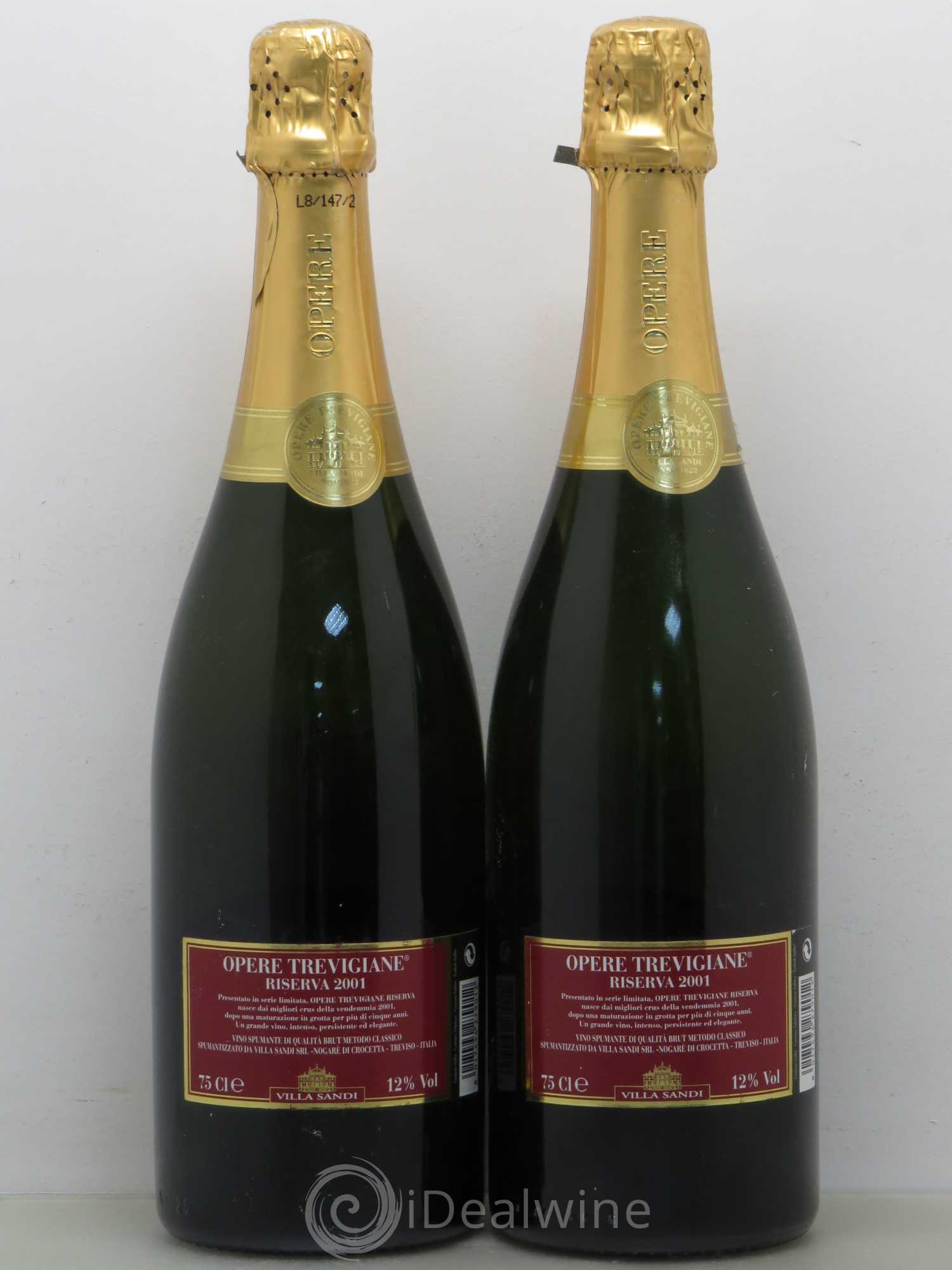 Italie Opere Trevigiane Riserva Villa Sandi Spumante Classico  2001 - Lot of 2 bottles - 1