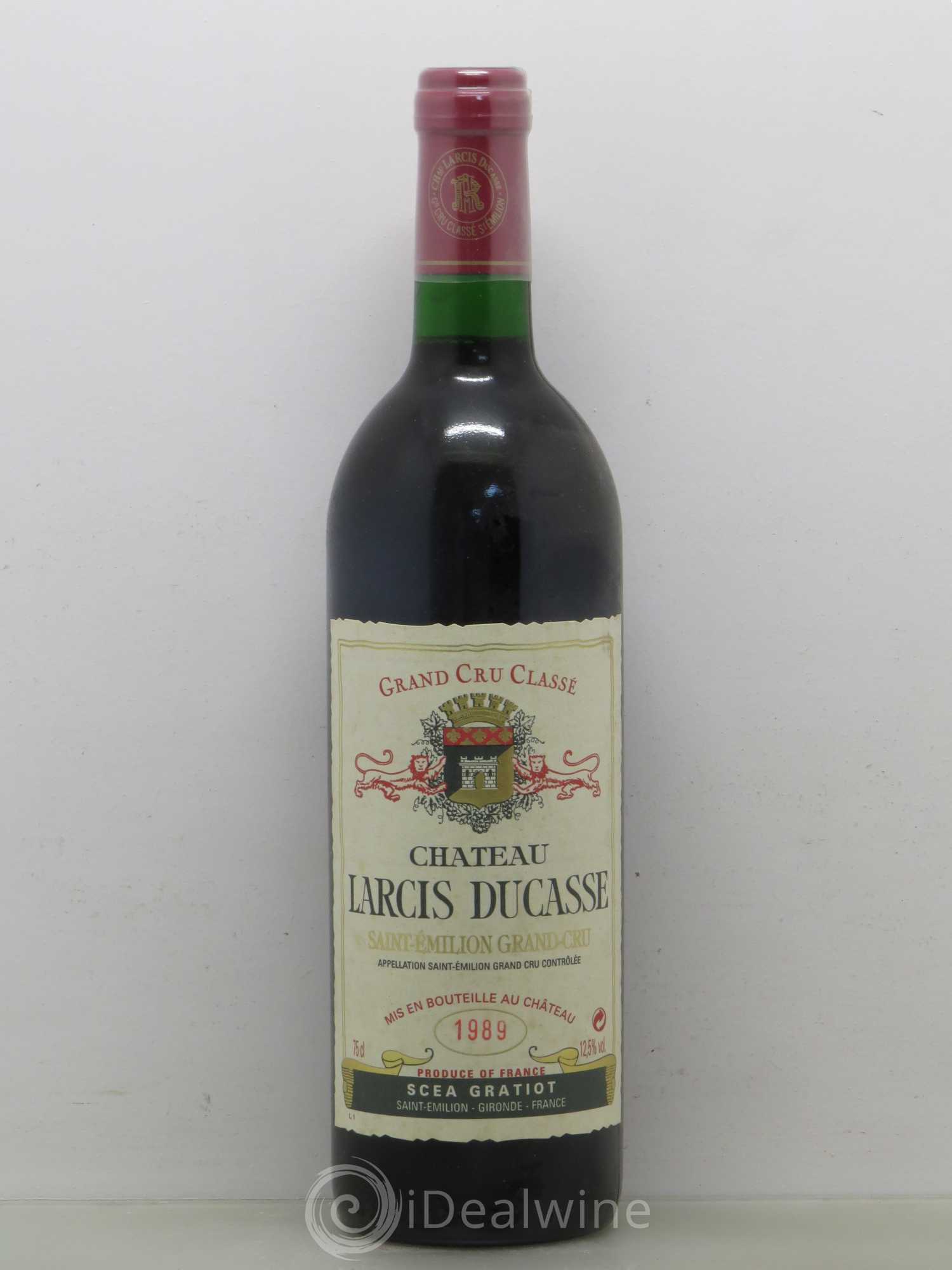 Château Larcis Ducasse 1er Grand Cru Classé B 1989 - Lot de 1 bouteille - 0