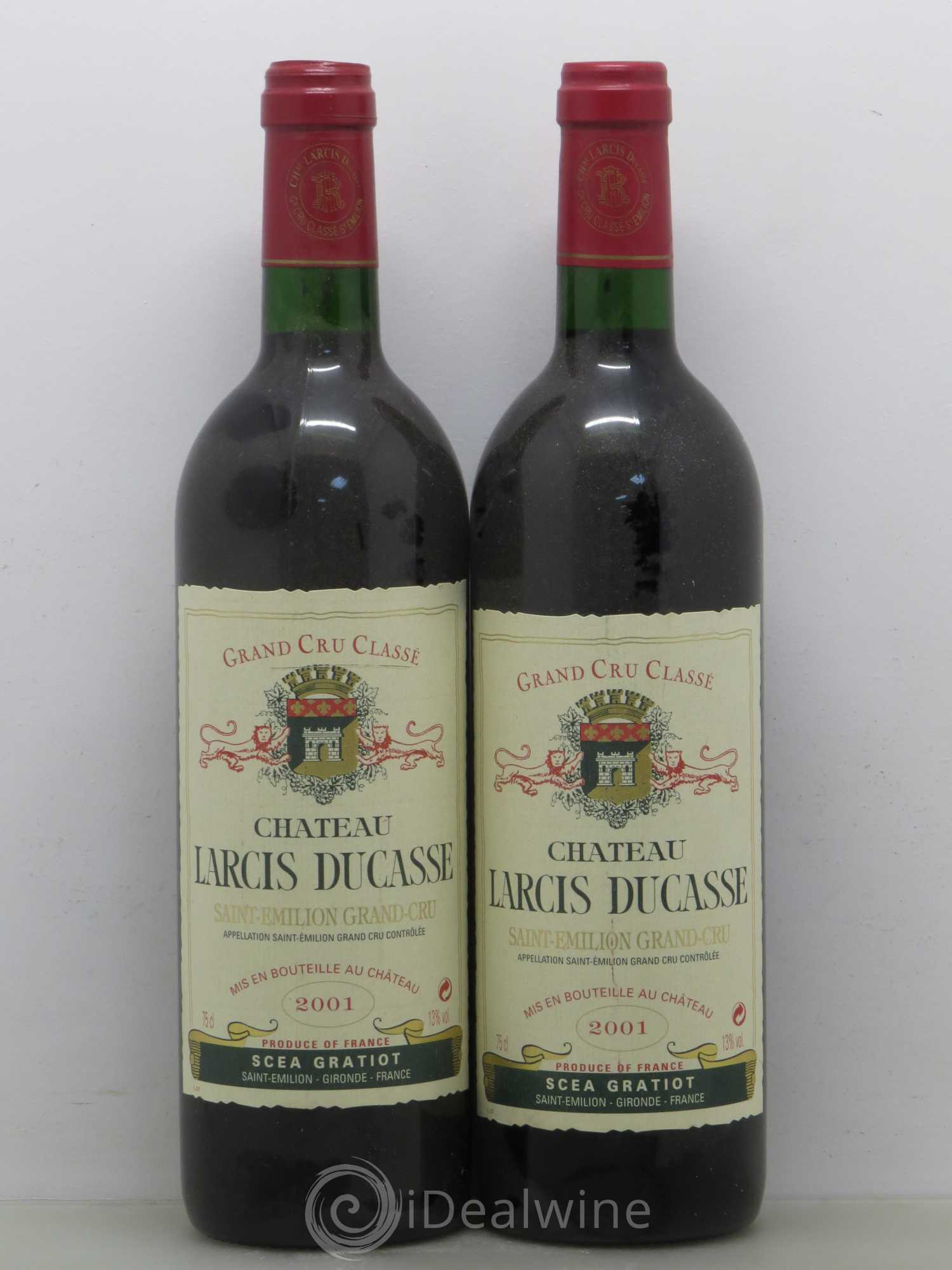 Château Larcis Ducasse 1er Grand Cru Classé B 2001 - Lot de 2 bouteilles - 0