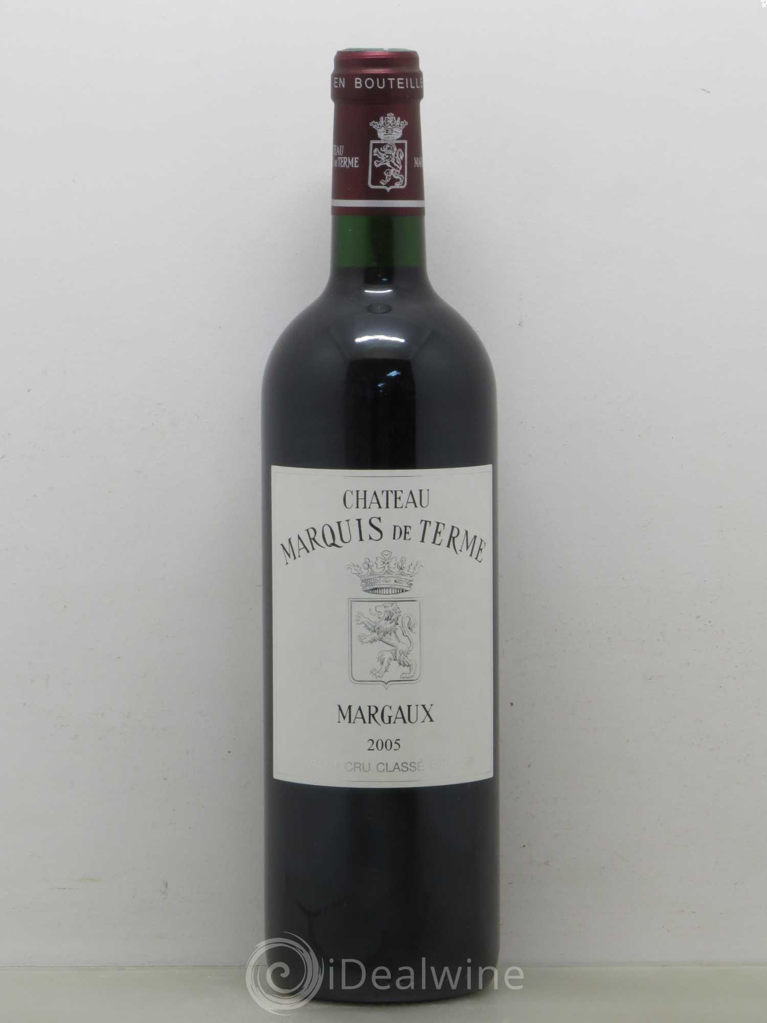 Château Marquis de Terme 4ème Grand Cru Classé 2005 - Lot de 1 bouteille - 0