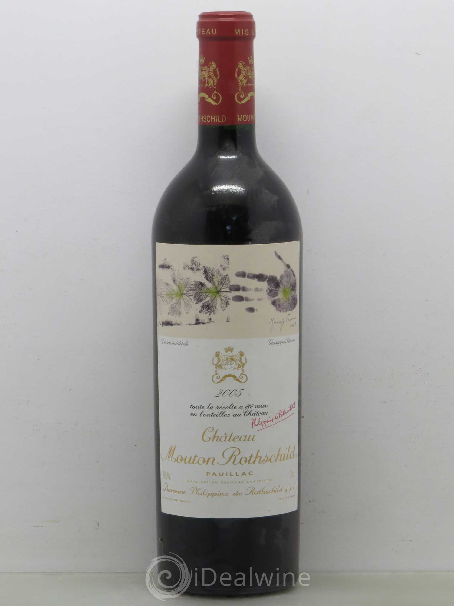Château Mouton Rothschild 1er Grand Cru Classé 2005 - Lot de 1 bouteille - 0