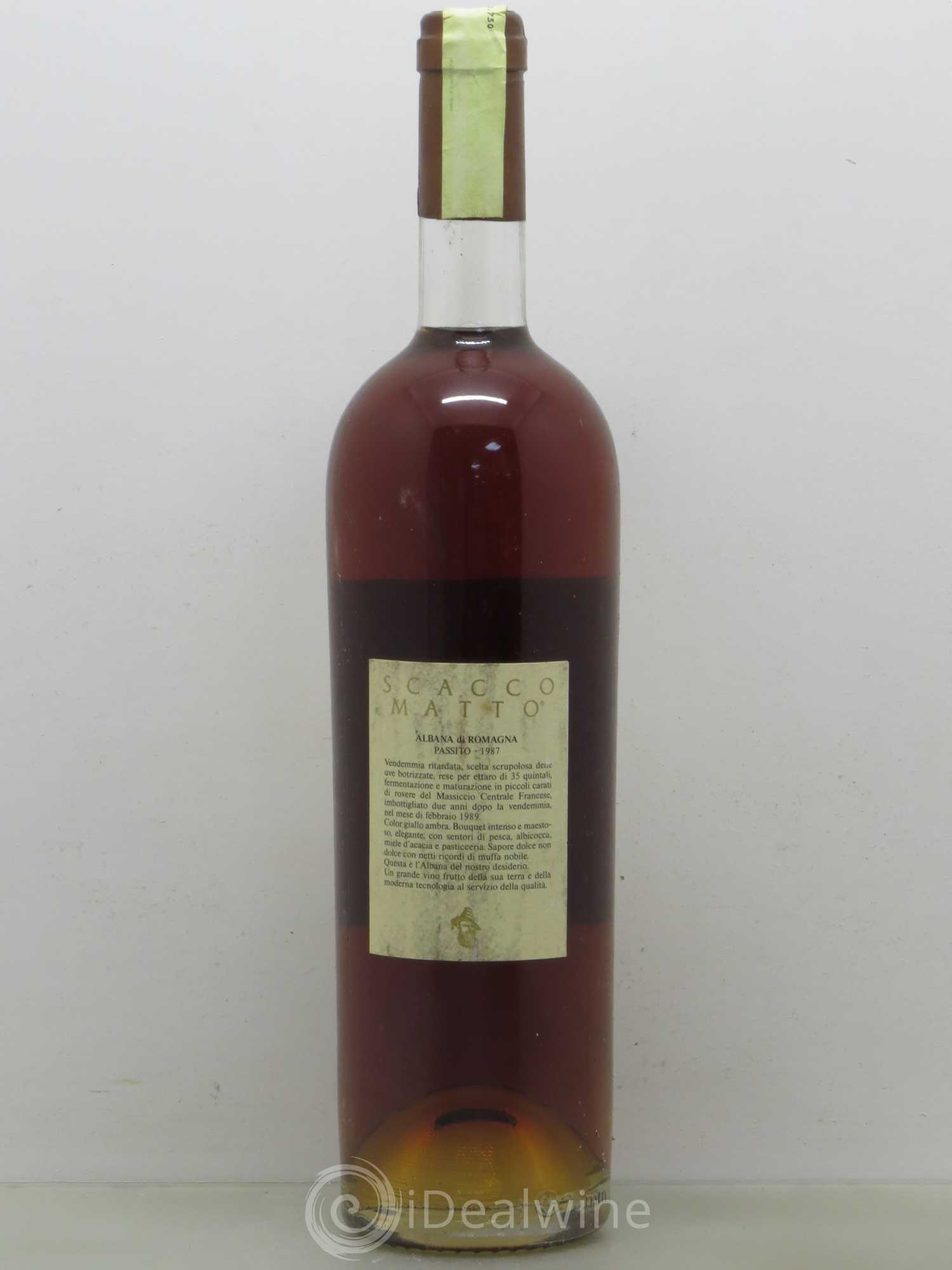 Italie Passito Scacco Matto Vendanges Tardives - DOCG Albana Di Romagna 1987 - Posten von 1 Flasche - 1