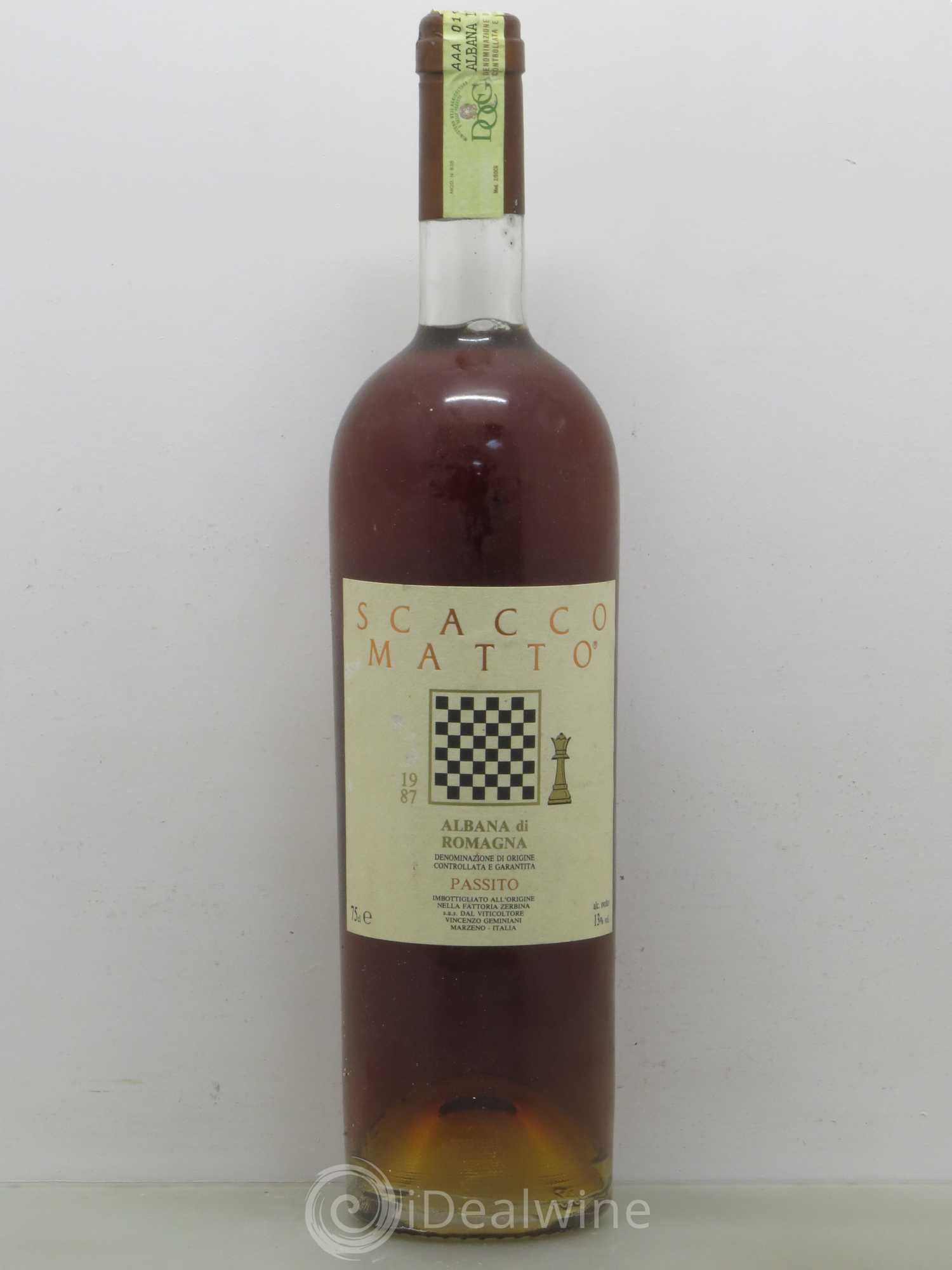 Italie Passito Scacco Matto Vendanges Tardives - DOCG Albana Di Romagna 1987 - Posten von 1 Flasche - 0