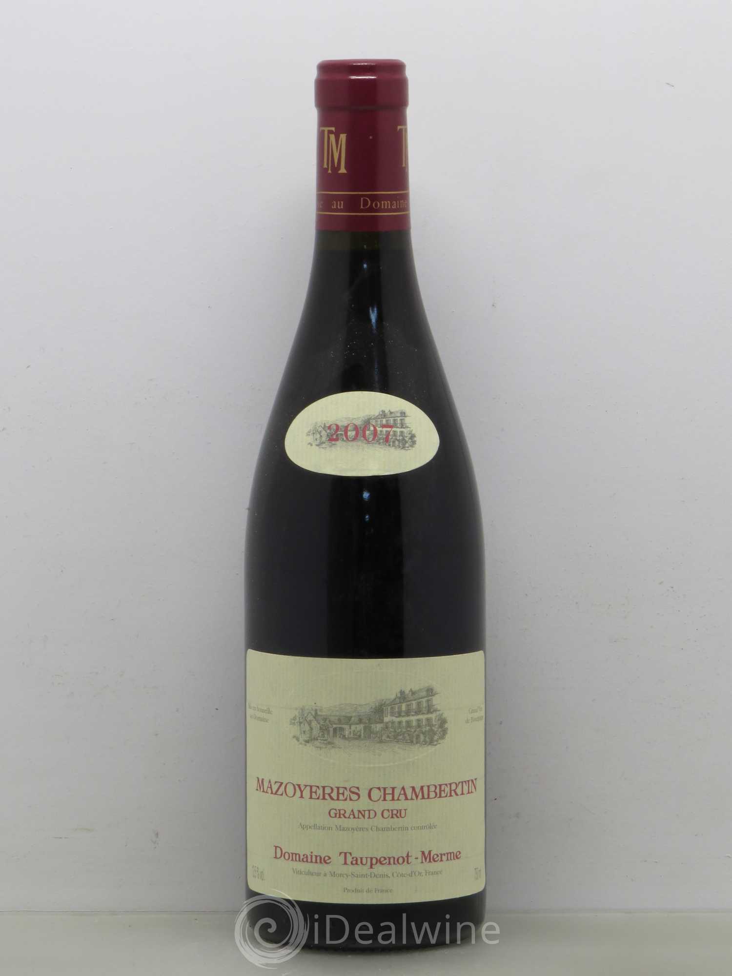 Mazoyères-Chambertin Grand Cru Taupenot Merme 2007 - Lot de 1 bouteille - 0