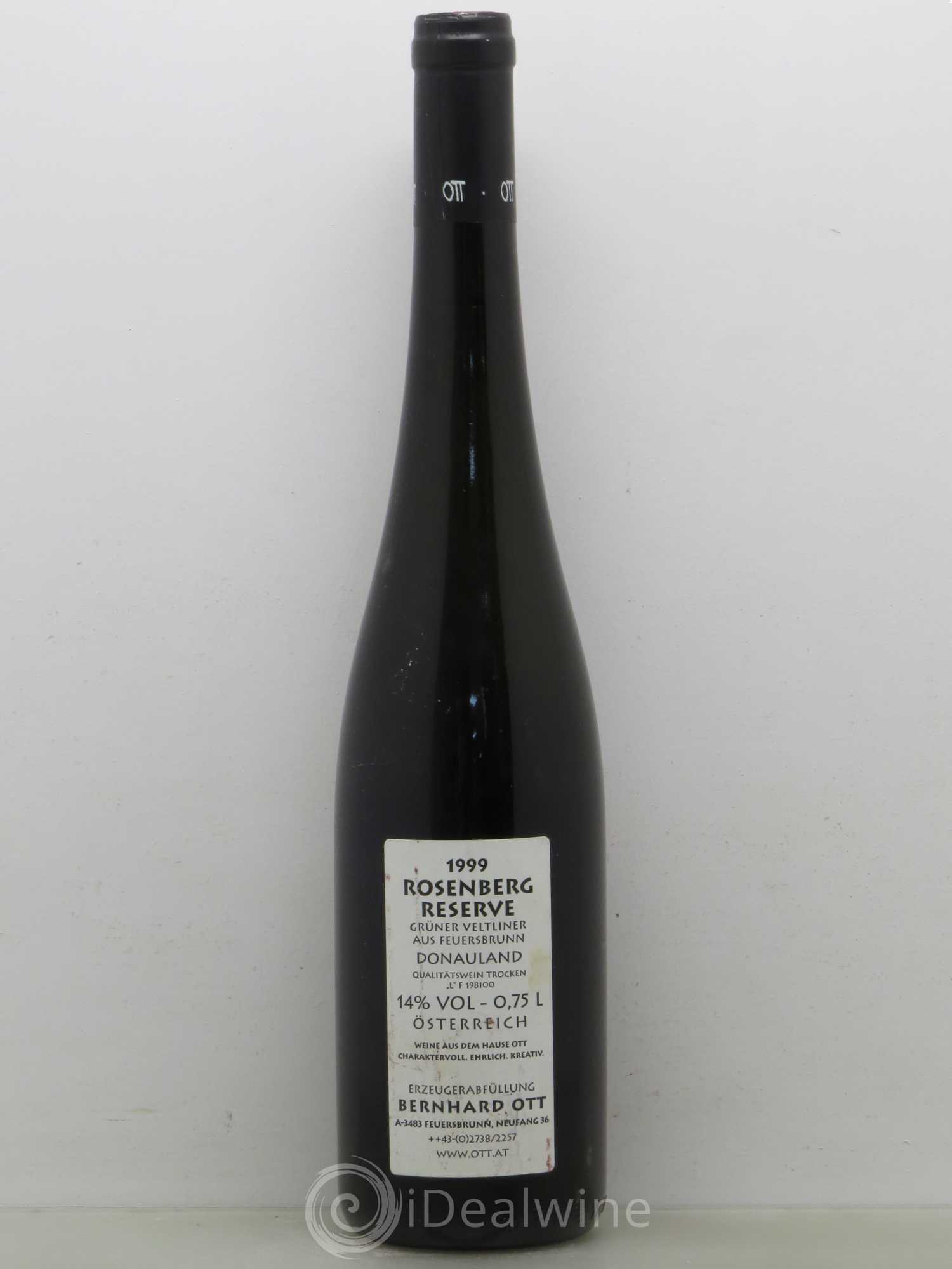 Autriche Rosenberg Reserve Grüner Veltliner Bernhard Ott 1999 - Posten von 1 Flasche - 1