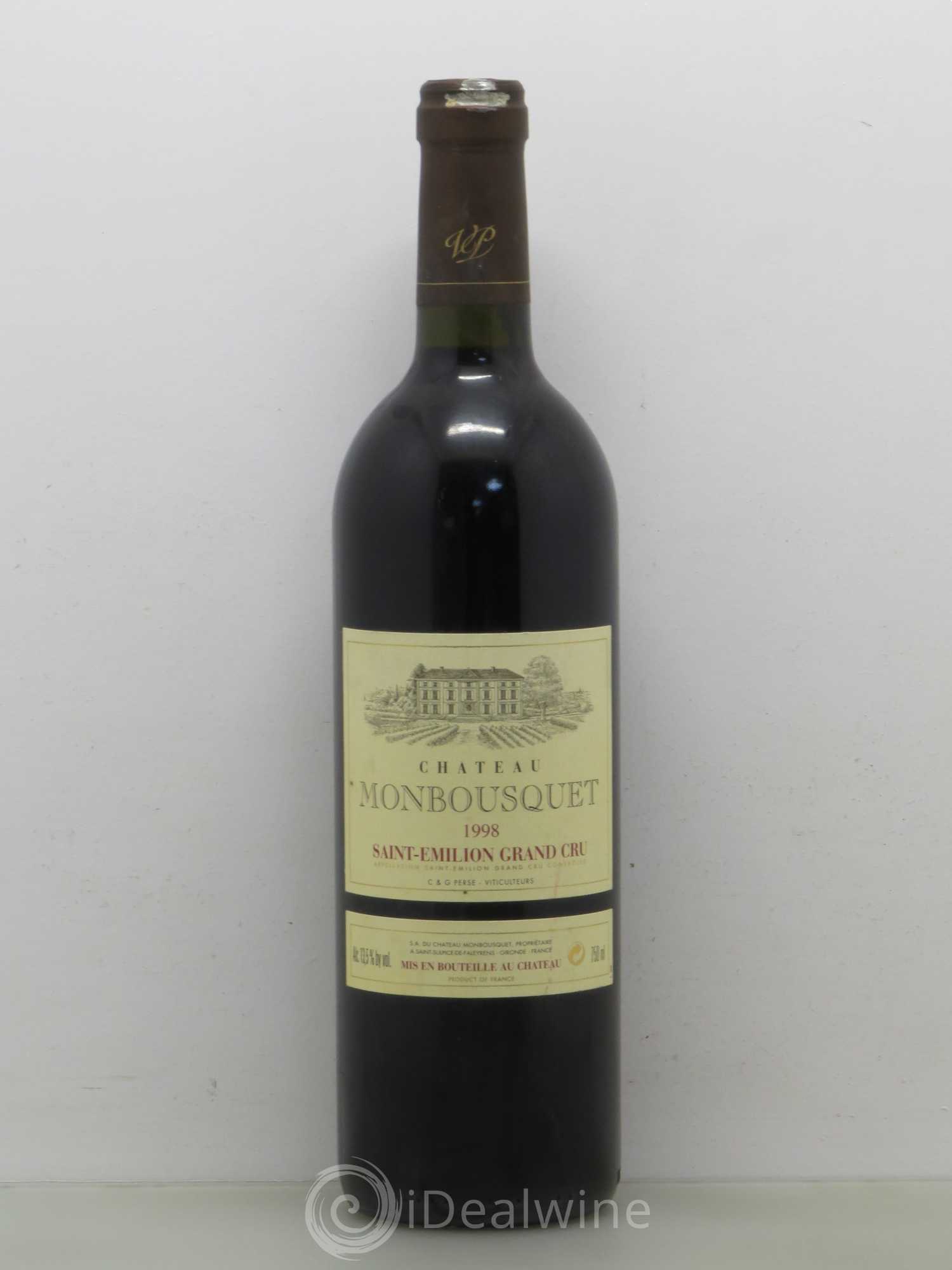 Château Monbousquet Grand Cru Classé 1998 - Lot de 1 bouteille - 0