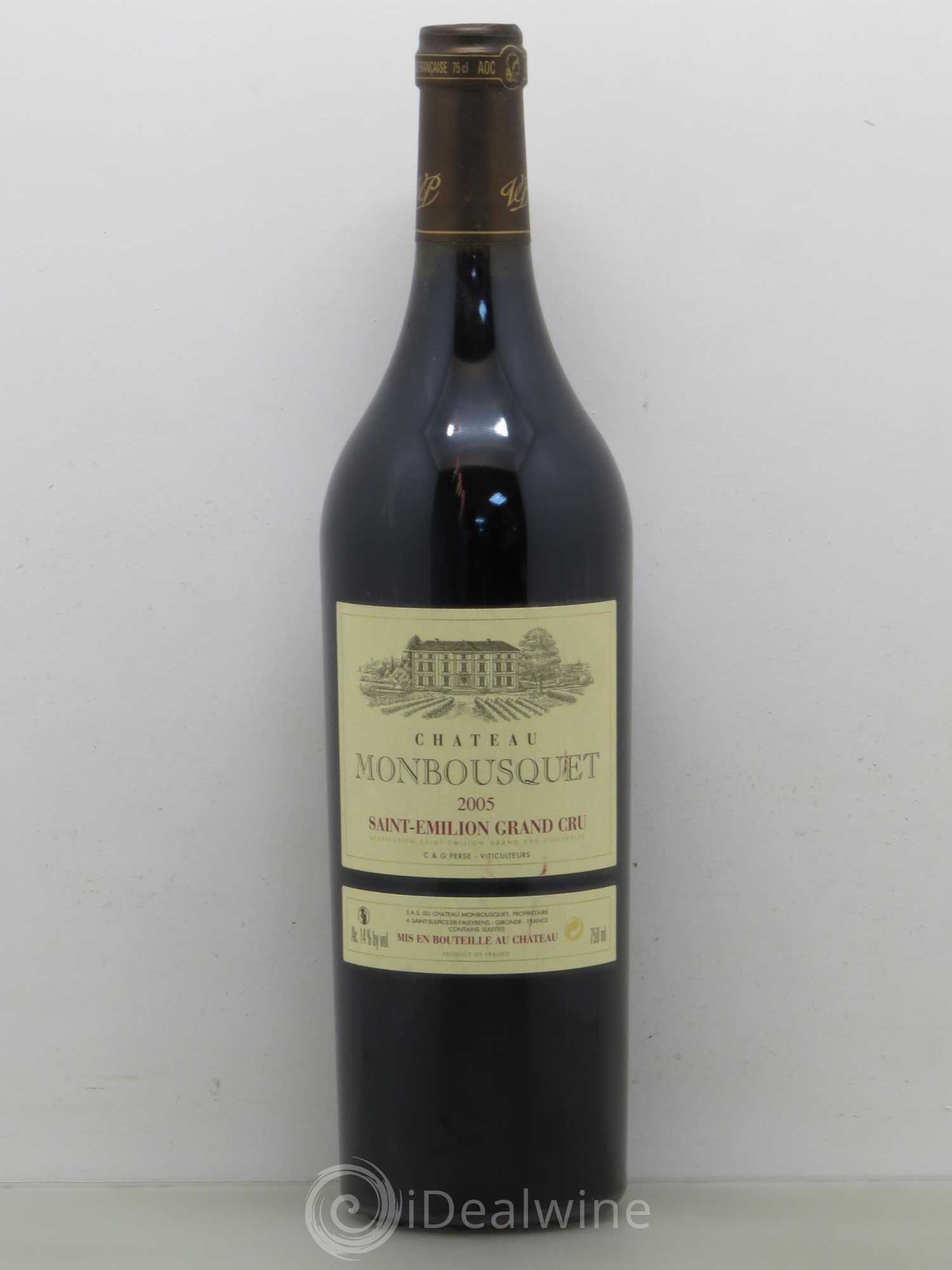 Château Monbousquet Grand Cru Classé 2005 - Lot de 1 bouteille - 0