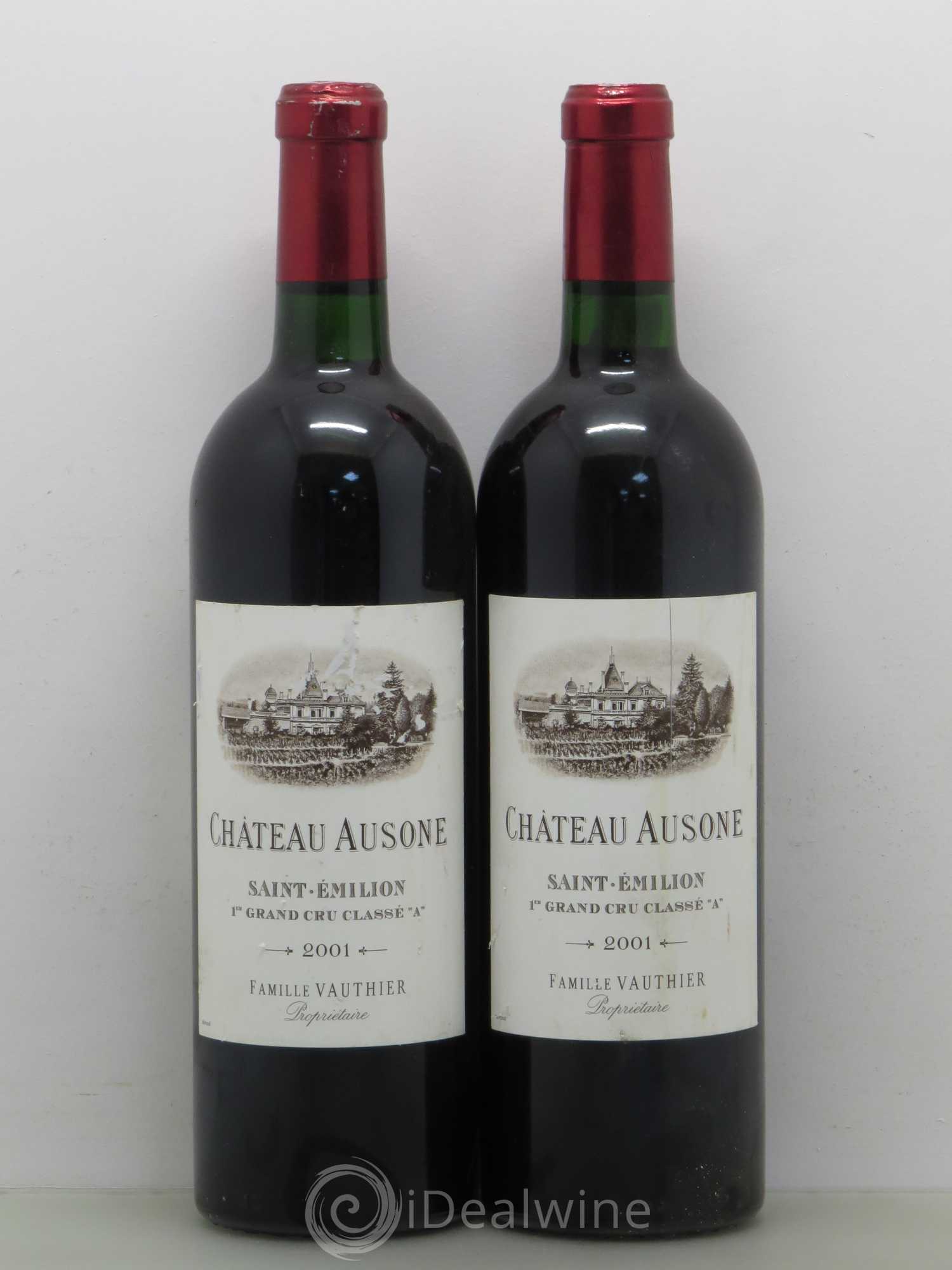 Château Ausone 1er Grand Cru Classé A 2001 - Lot de 2 bouteilles - 0