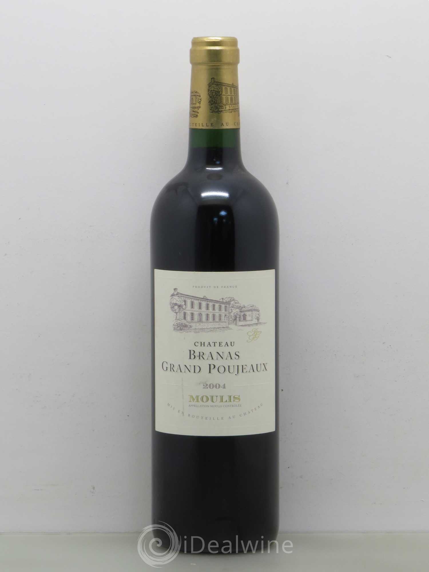 Château Branas Grand Poujeaux Cru Bourgeois 2004 - Lot de 1 bouteille - 0