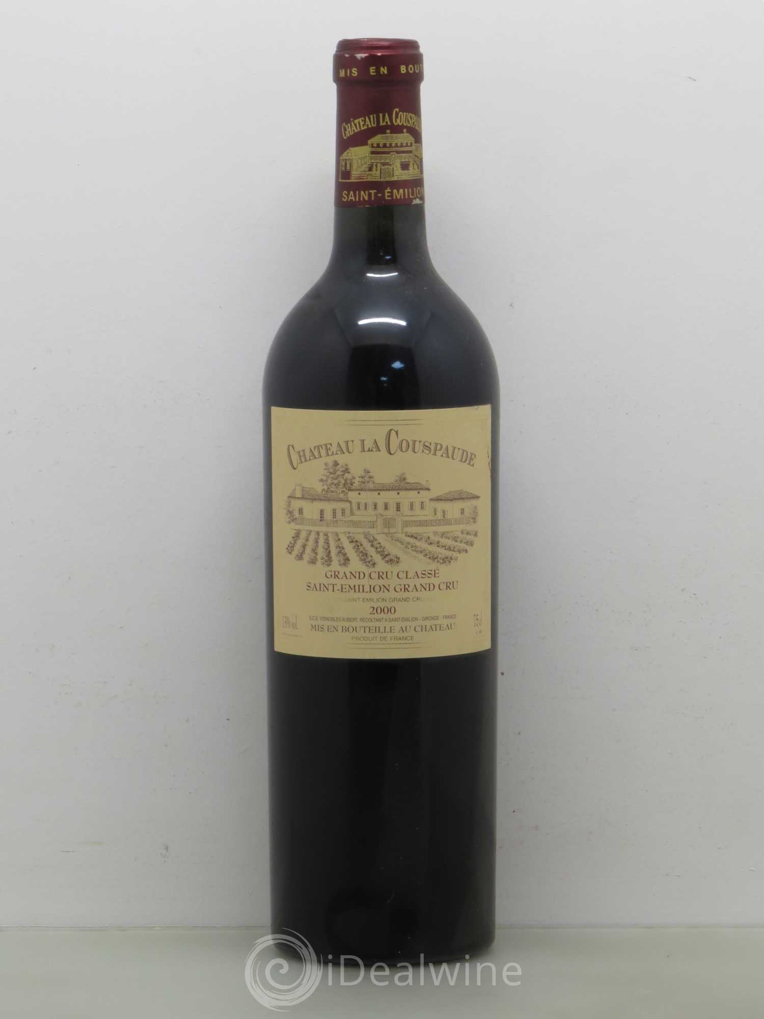 Château la Couspaude Grand Cru Classé 2000 - Lot de 1 bouteille - 0